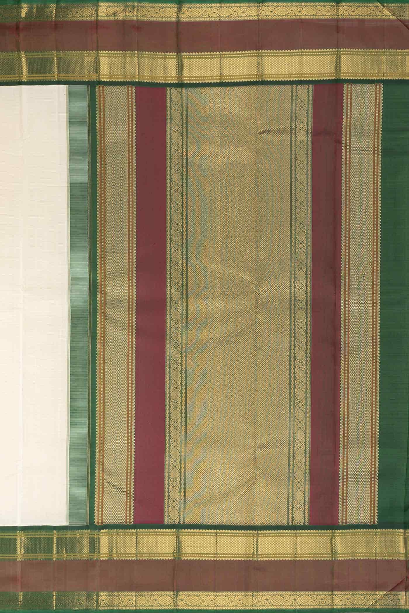 Pure Silk Pure Zari Sandal Dual Tone Kanchipuram Saree
