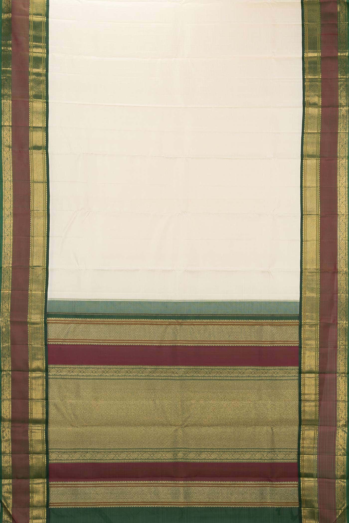 Pure Silk Pure Zari Sandal Dual Tone Kanchipuram Saree