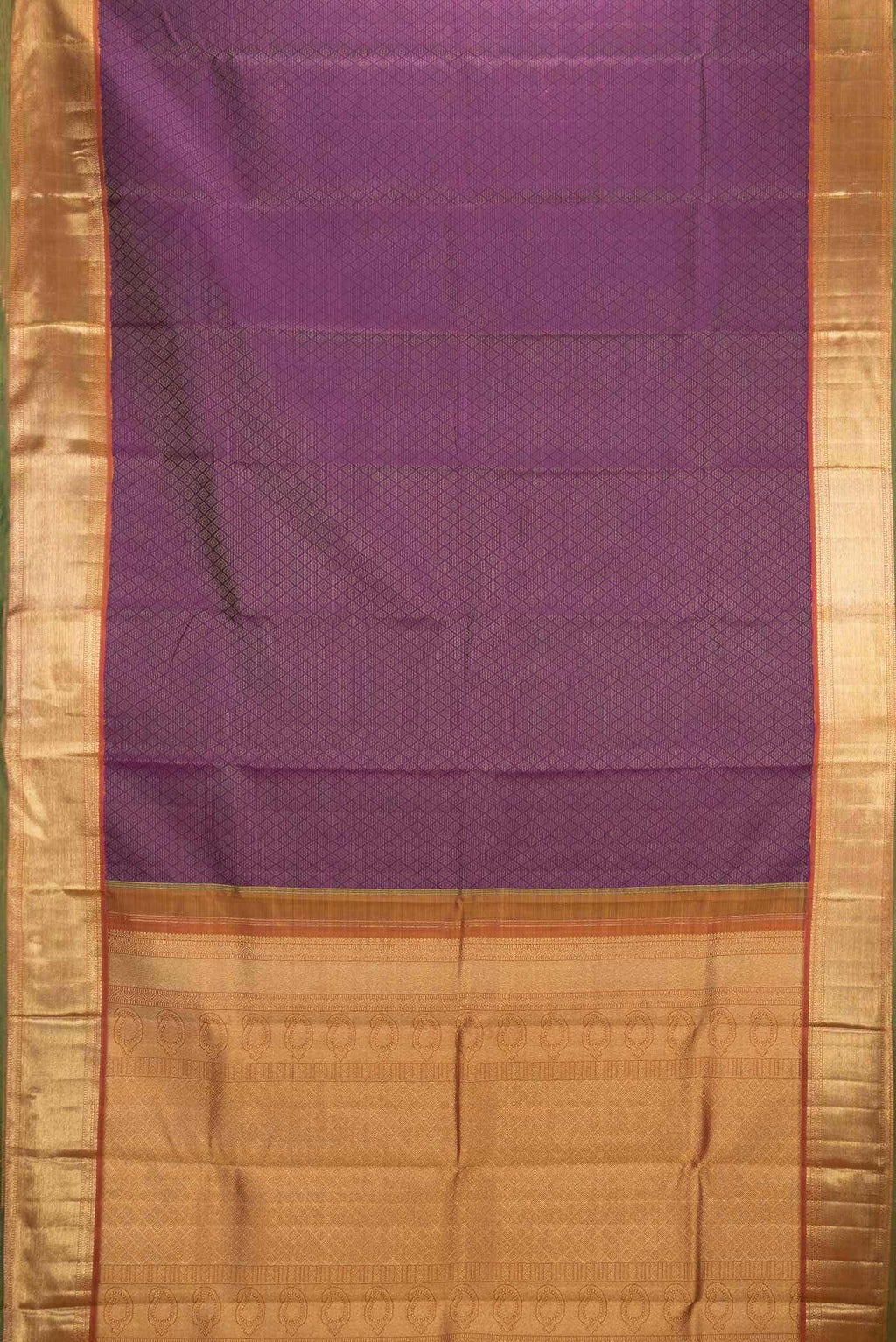 Pure Silk Pure Zari Purple Dual Tone Kanchipuram Saree
