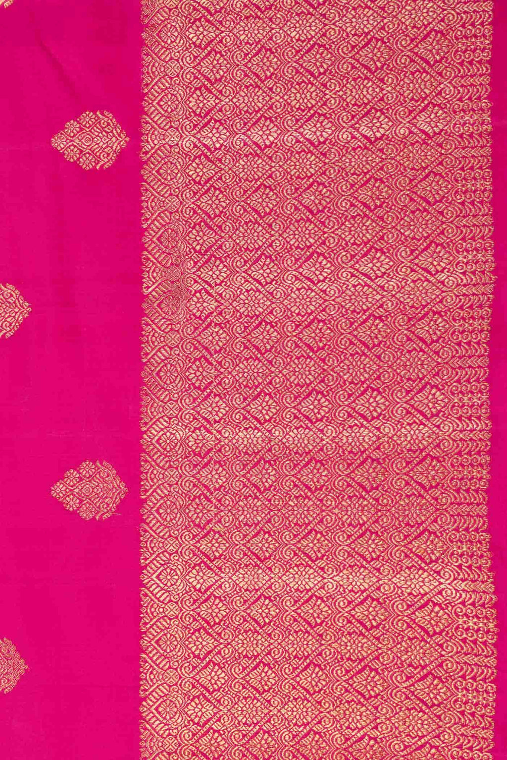 Pure Silk Pure Zari Pink Dual Tone Kanchipuram Saree