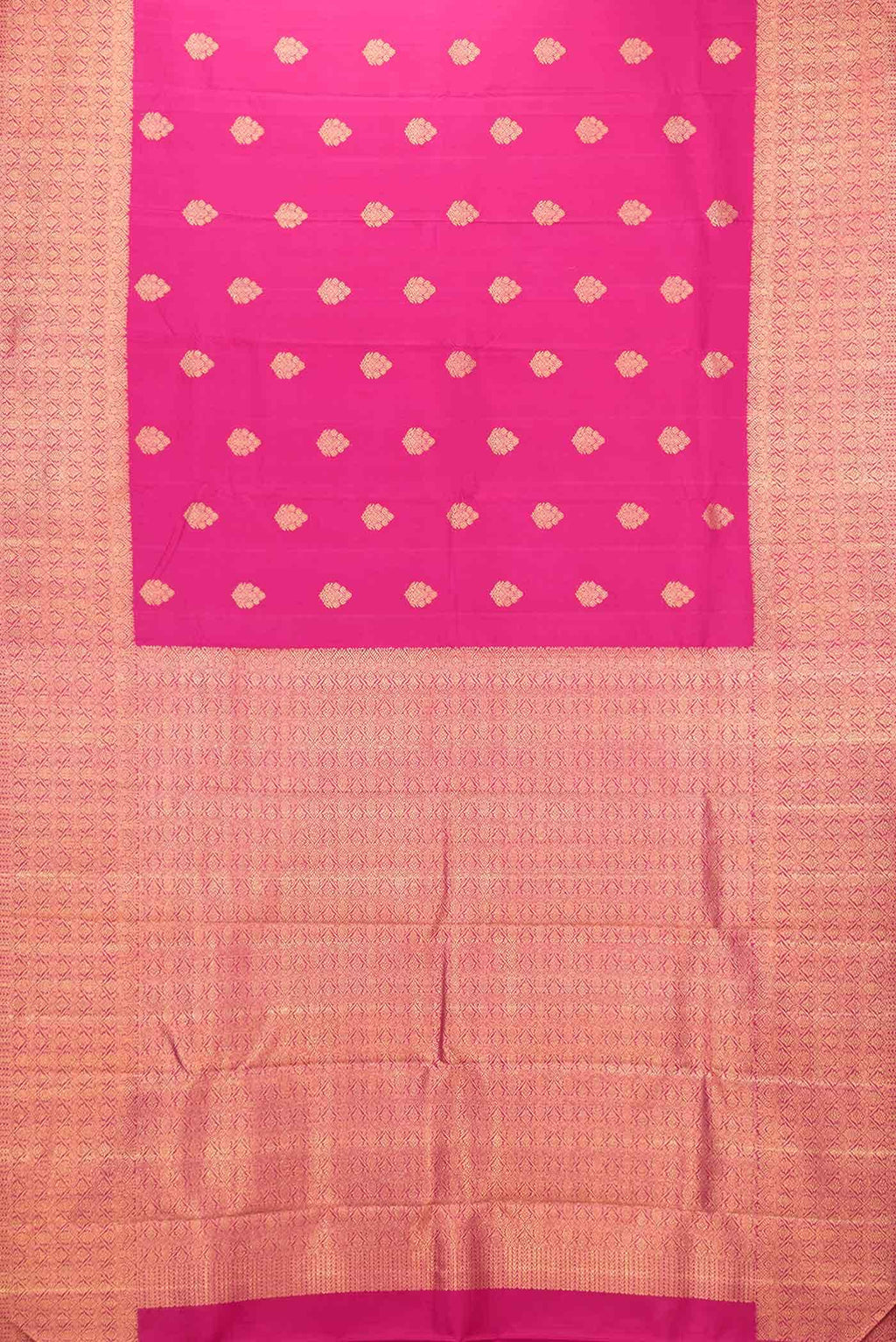 Pure Silk Pure Zari Pink Dual Tone Kanchipuram Saree