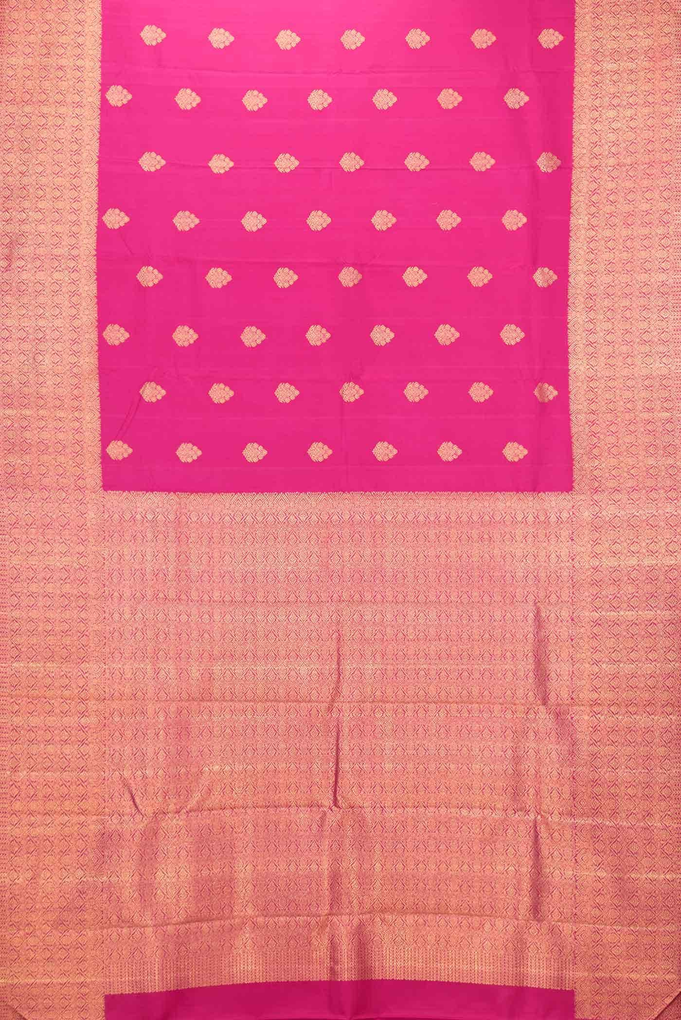 Pure Silk Pure Zari Pink Dual Tone Kanchipuram Saree