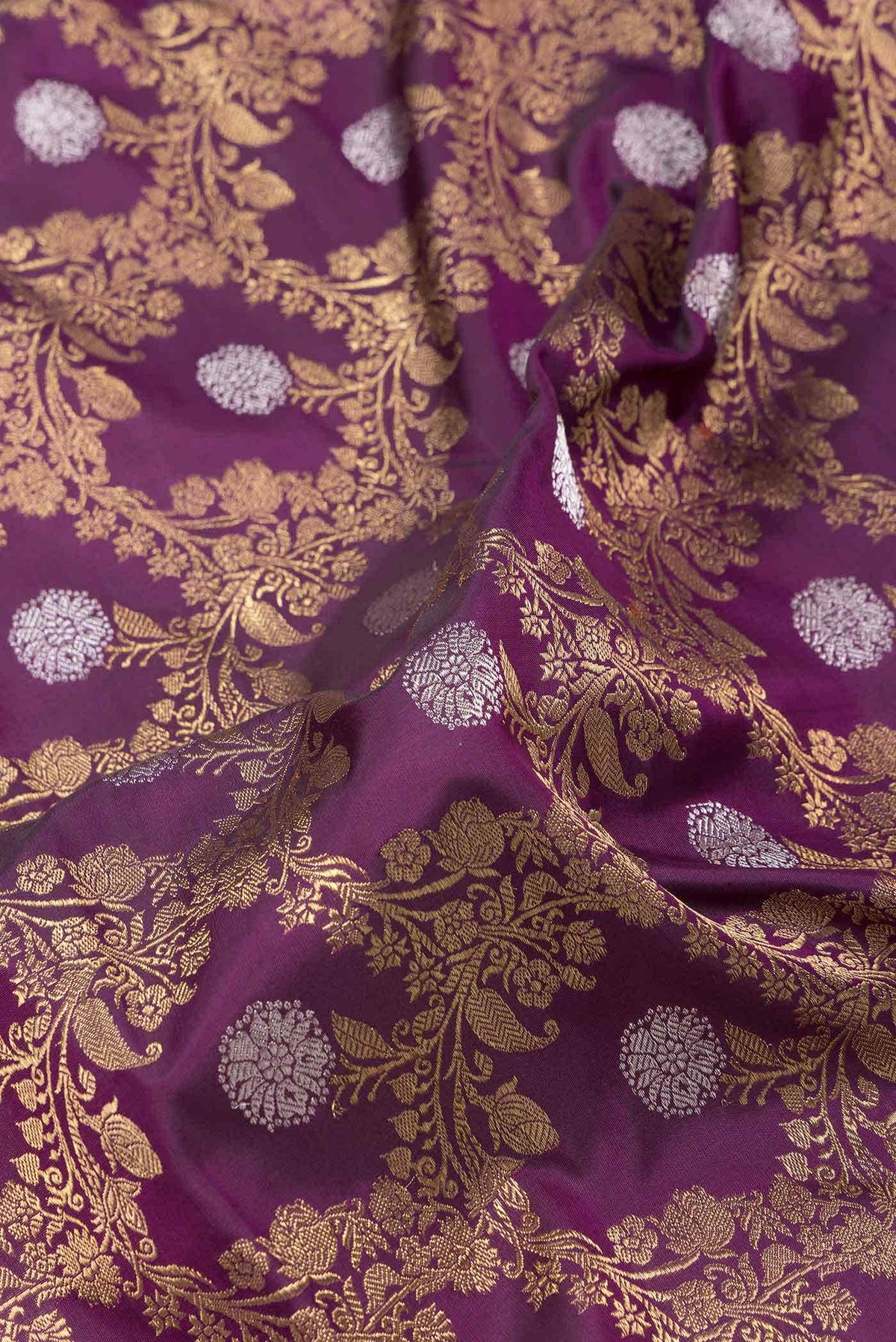Pure Silk Pure Zari Purple Dual Tone Kanjivaram Saree