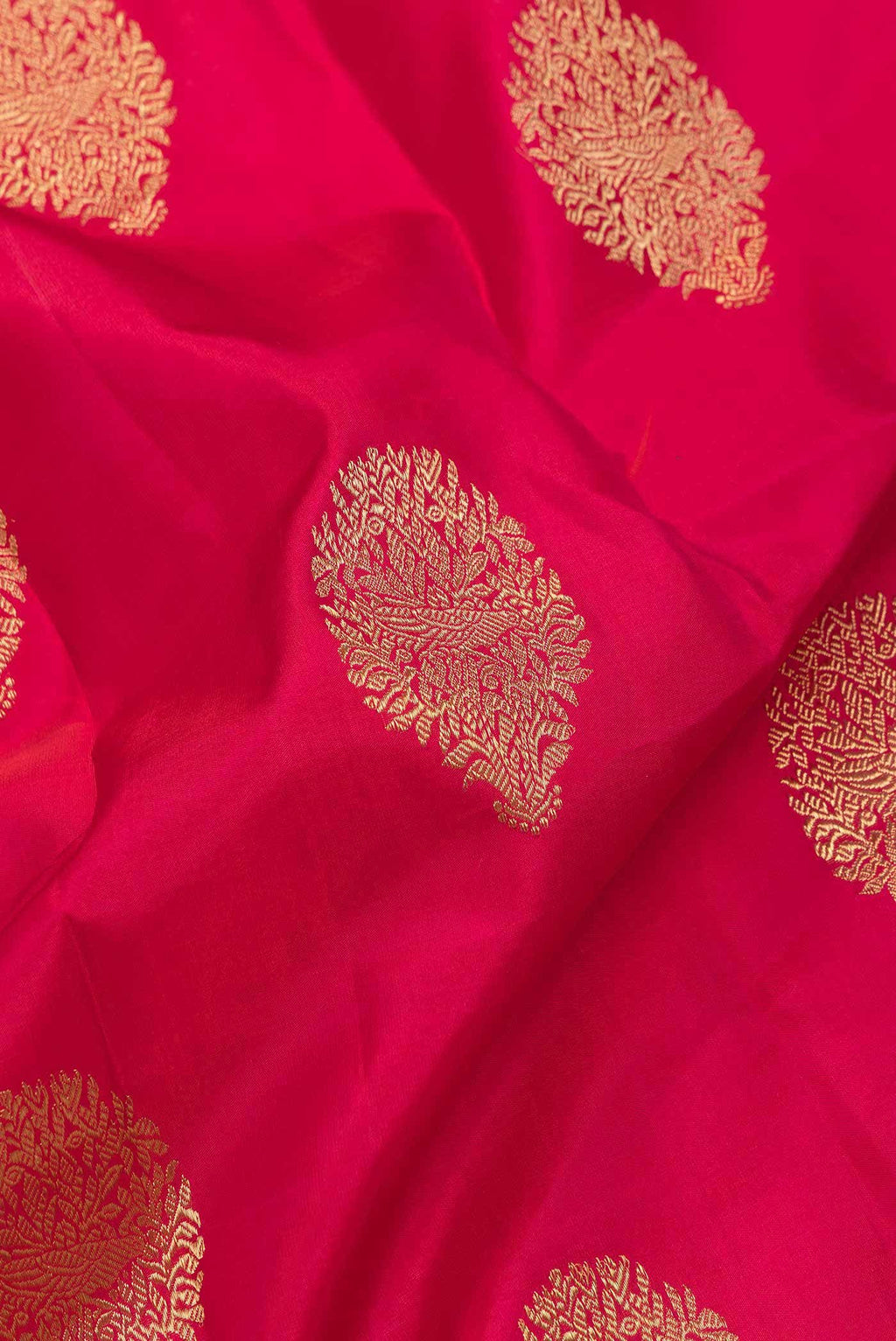 Pure Silk Pure Zari Dark Pink Dual Tone Kanchipuram Saree