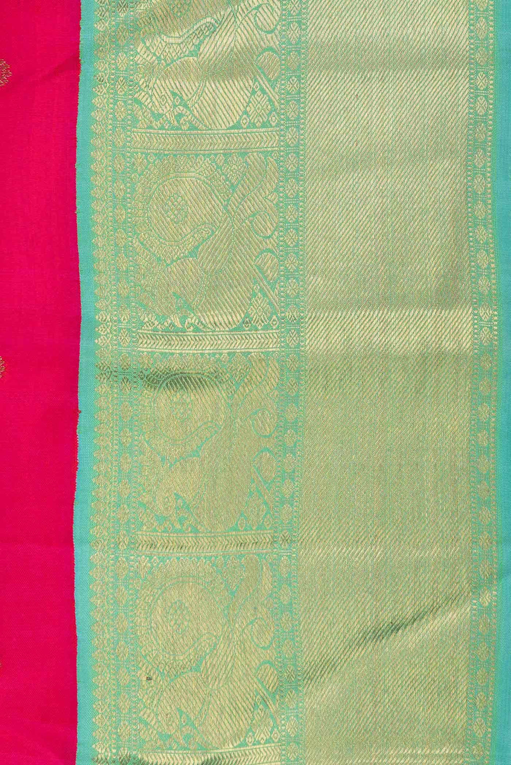 Pure Silk Pure Zari Pink Dual Tone Kanchipuram Saree