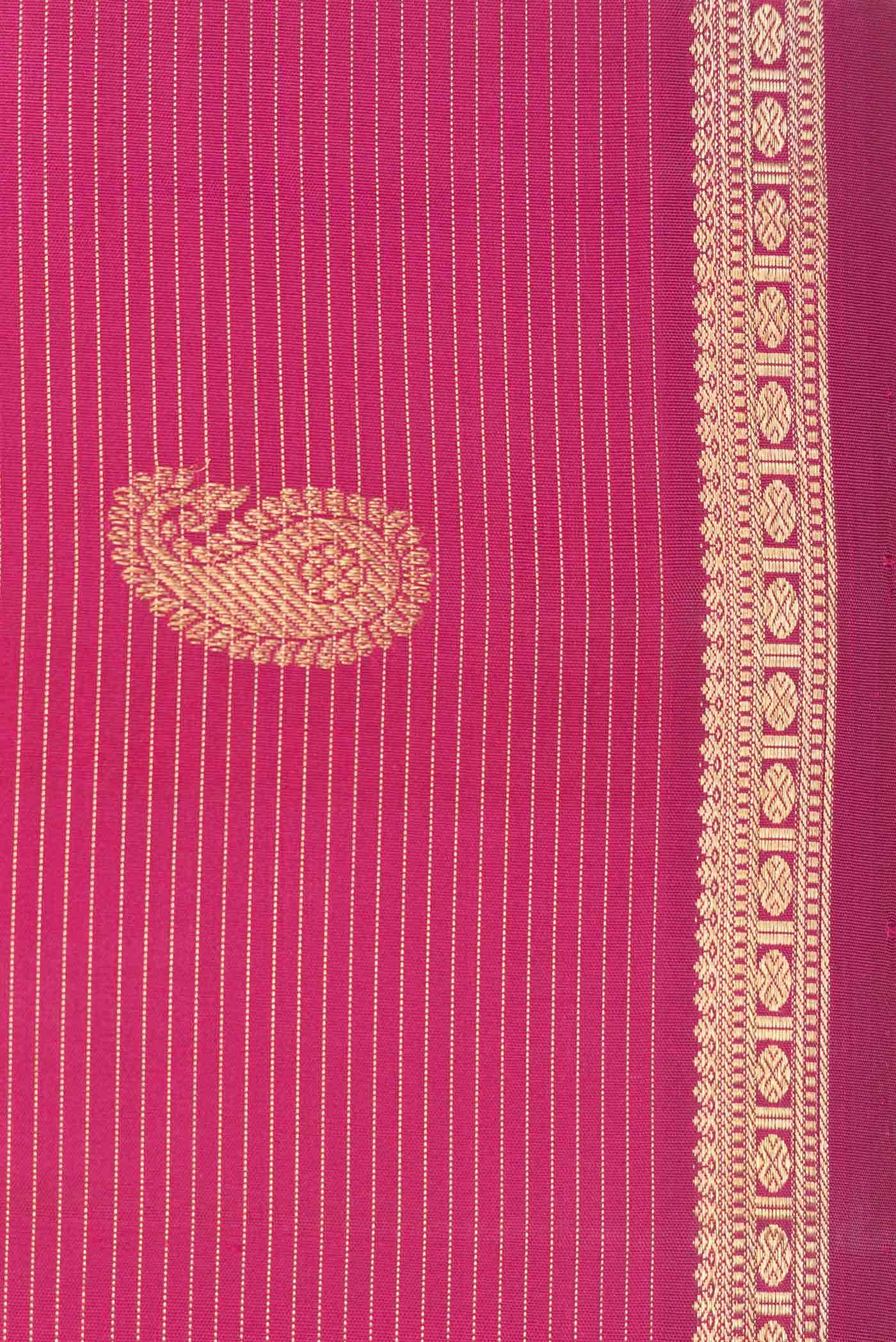 Pure Silk Pure Zari Magenta Kanchipuram Saree