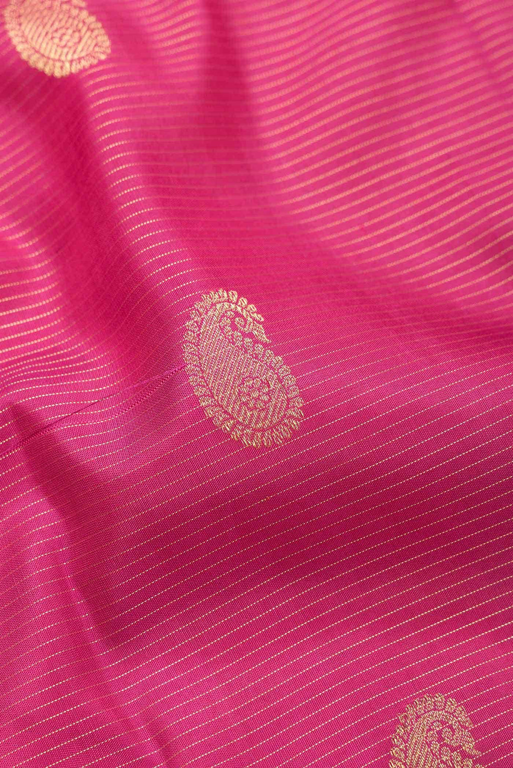 Pure Silk Pure Zari Magenta Kanchipuram Saree