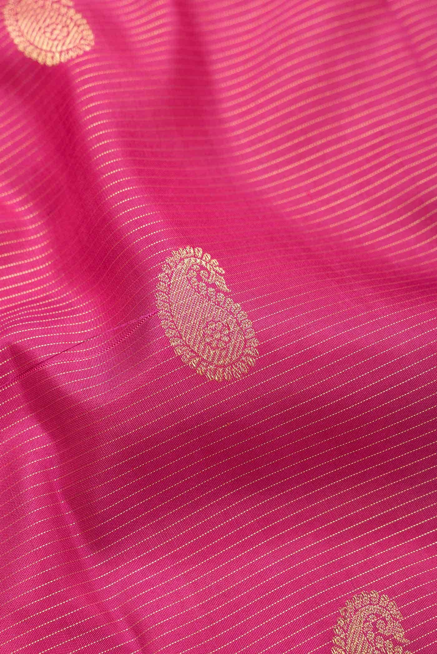 Pure Silk Pure Zari Magenta Kanchipuram Saree