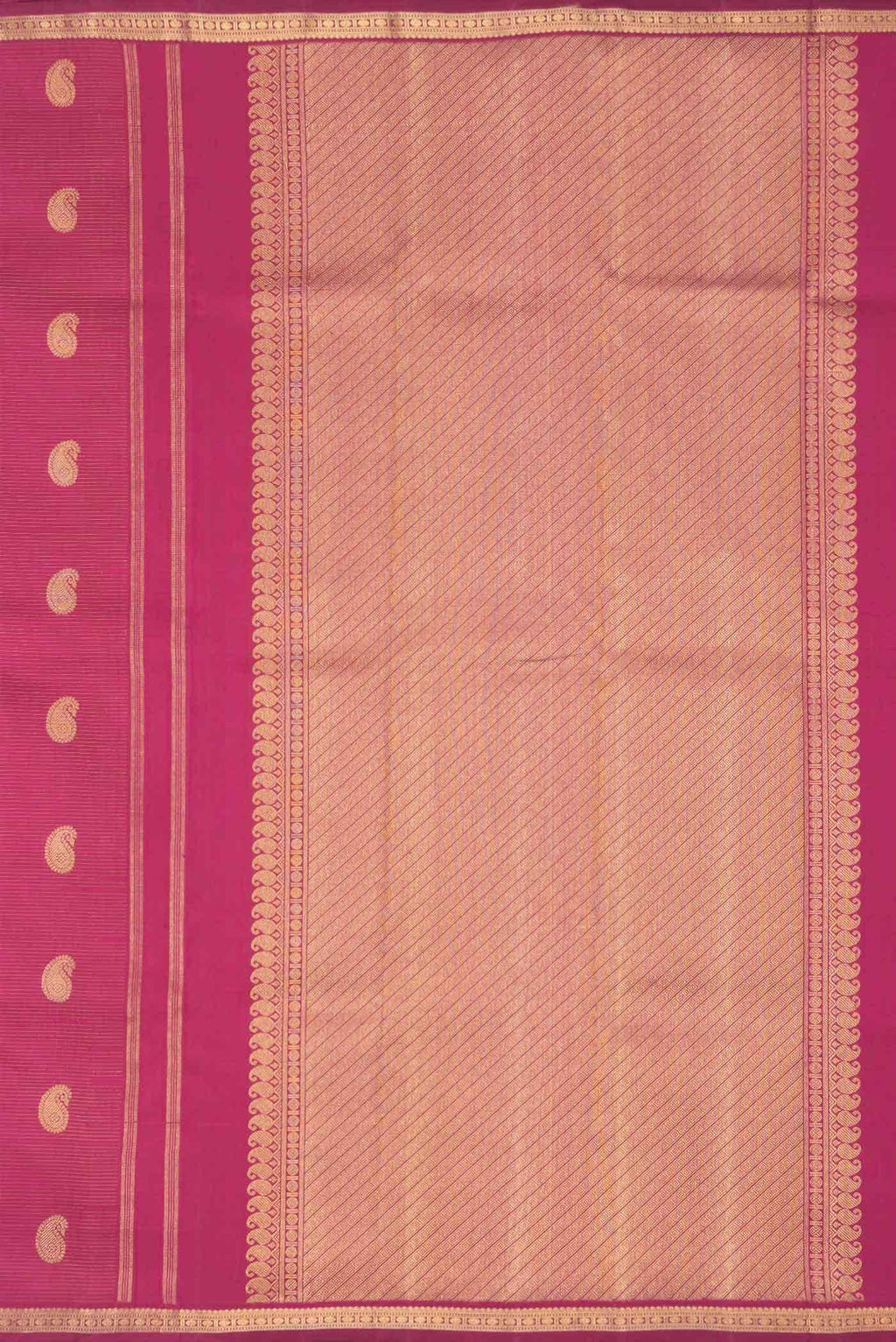 Pure Silk Pure Zari Magenta Kanchipuram Saree