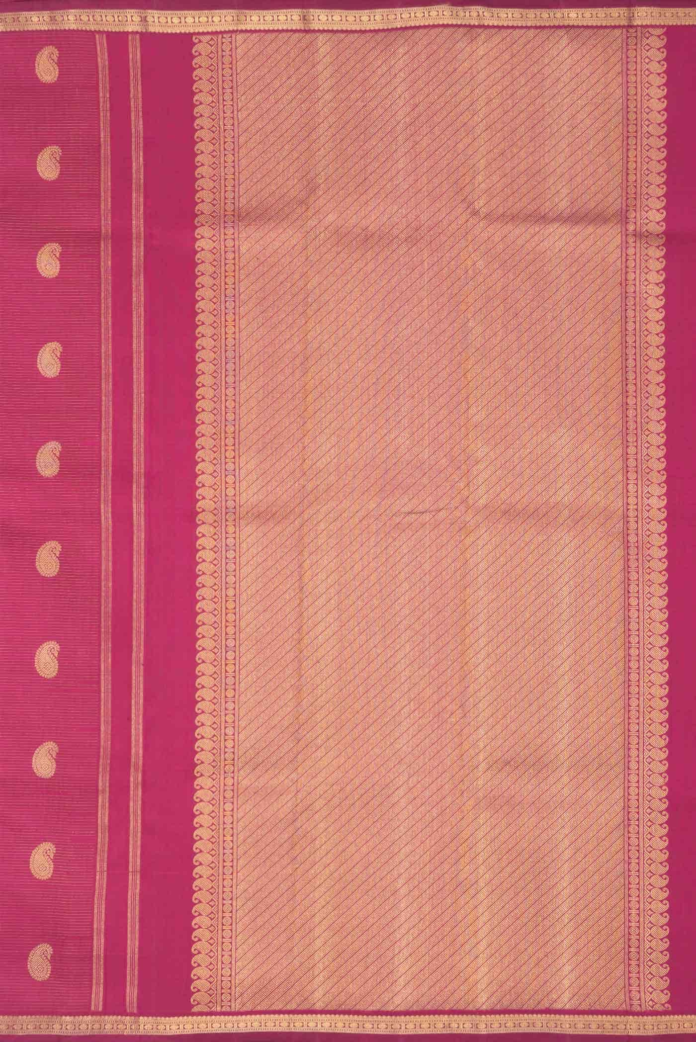 Pure Silk Pure Zari Magenta Kanchipuram Saree