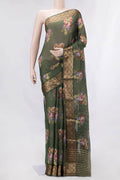 Green Dual Tone Mysore Georgette Saree
