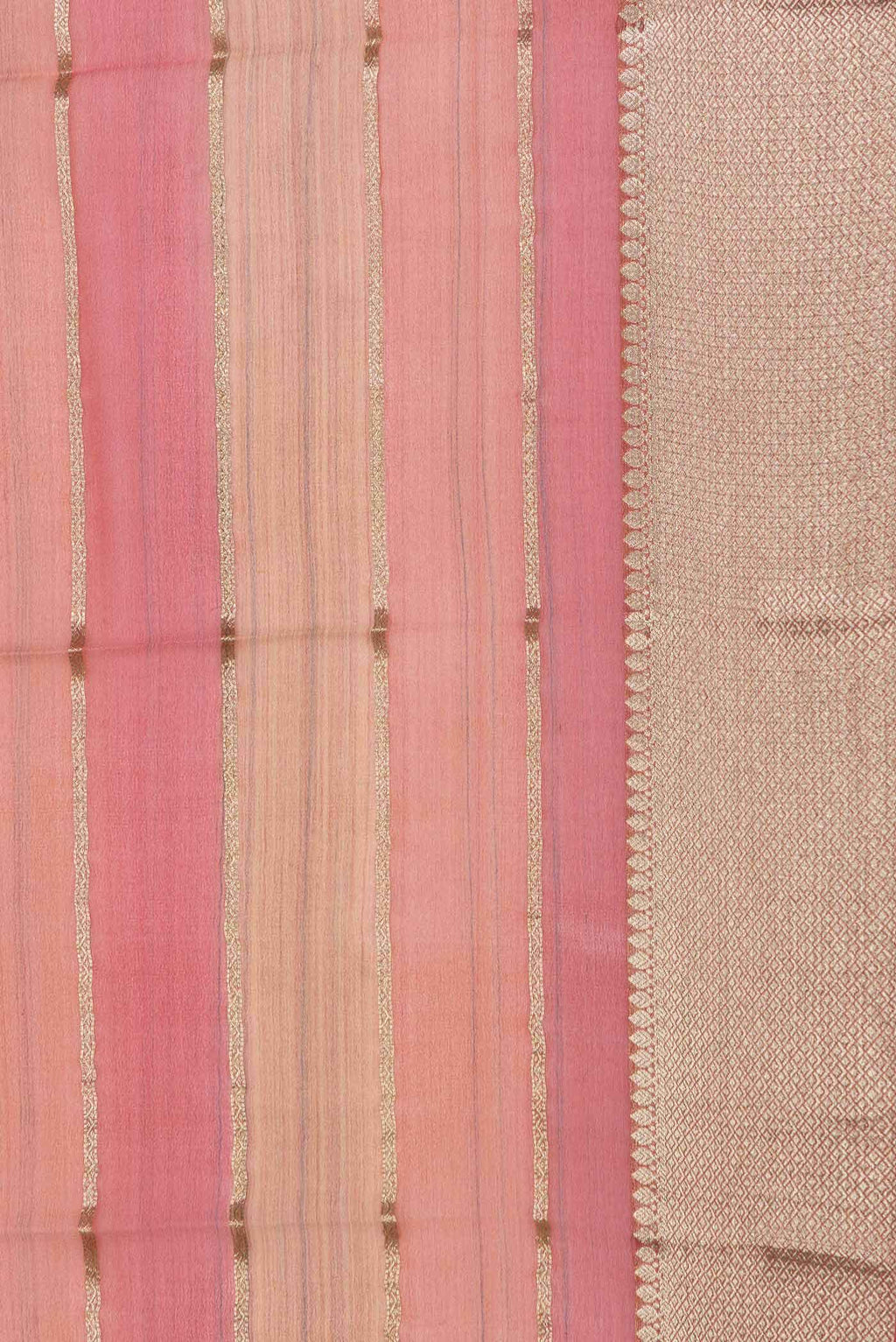 Dark Pink and Mauve Dual Tone Mysore Georgette Saree