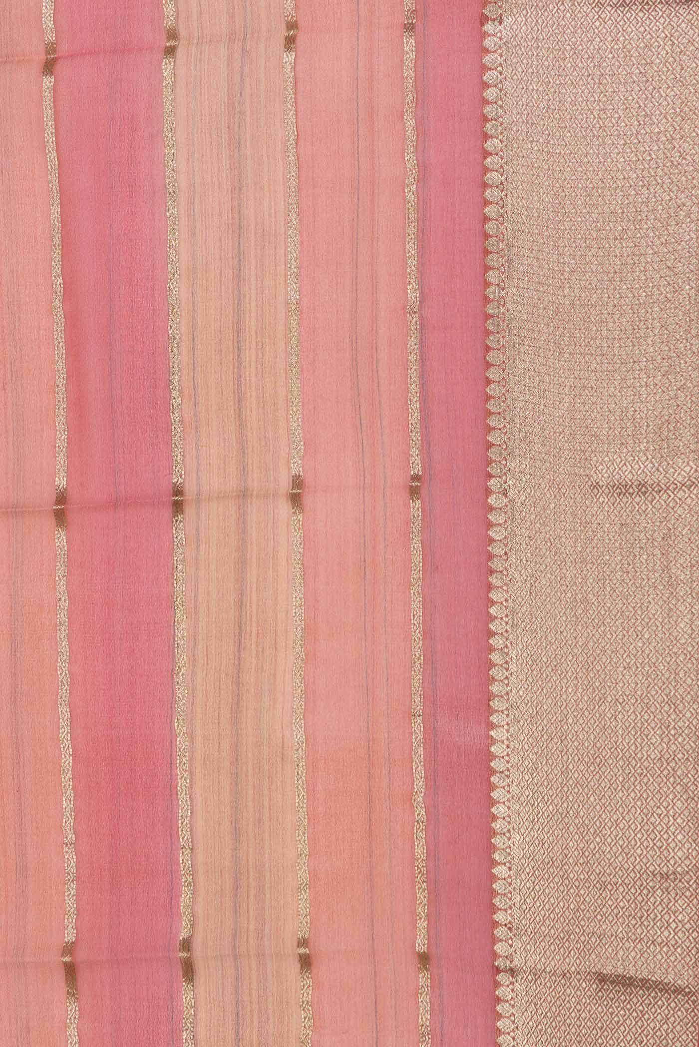 Dark Pink and Mauve Dual Tone Mysore Georgette Saree