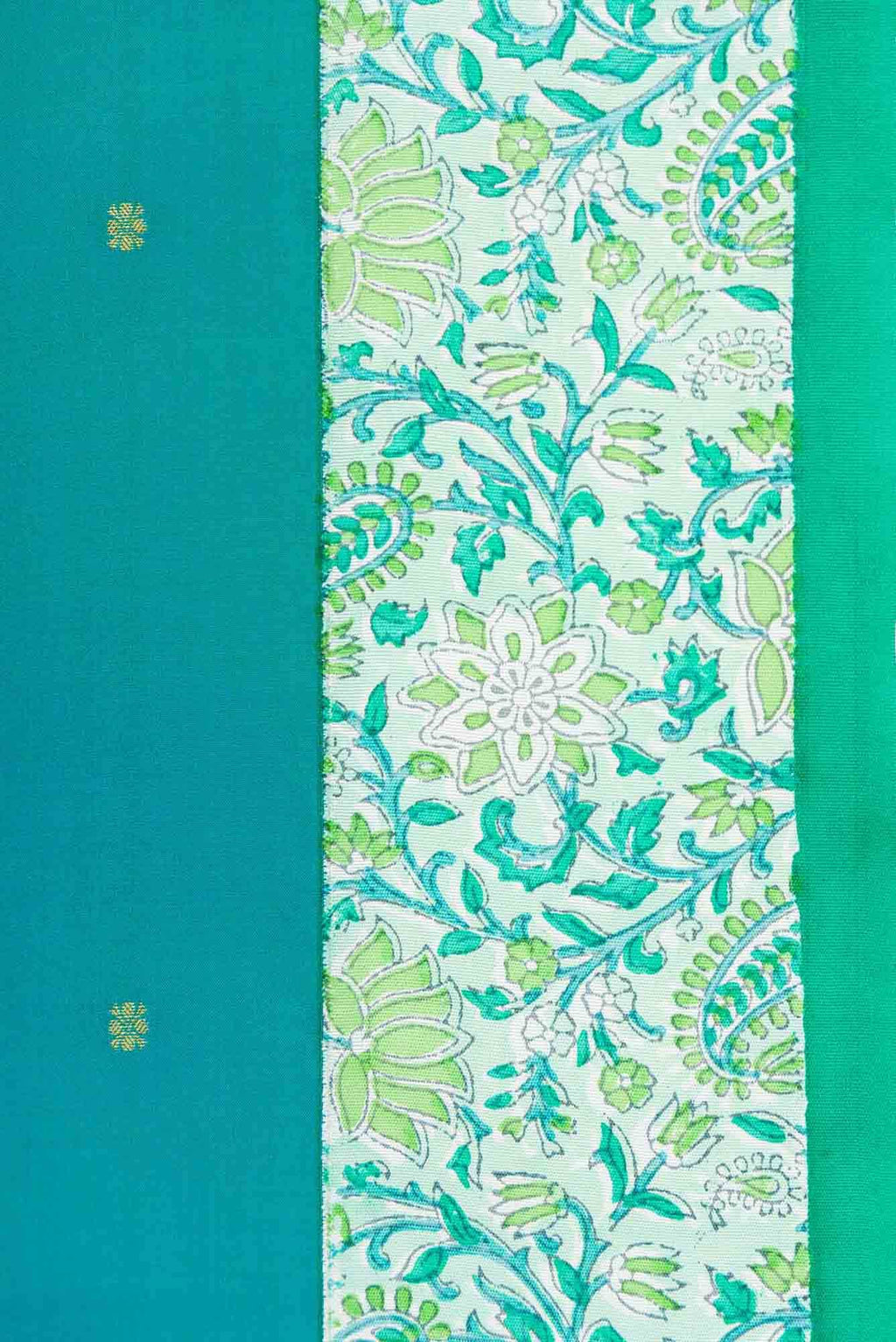 Peacock Blue Dual Tone Kanchipuram Silk Saree