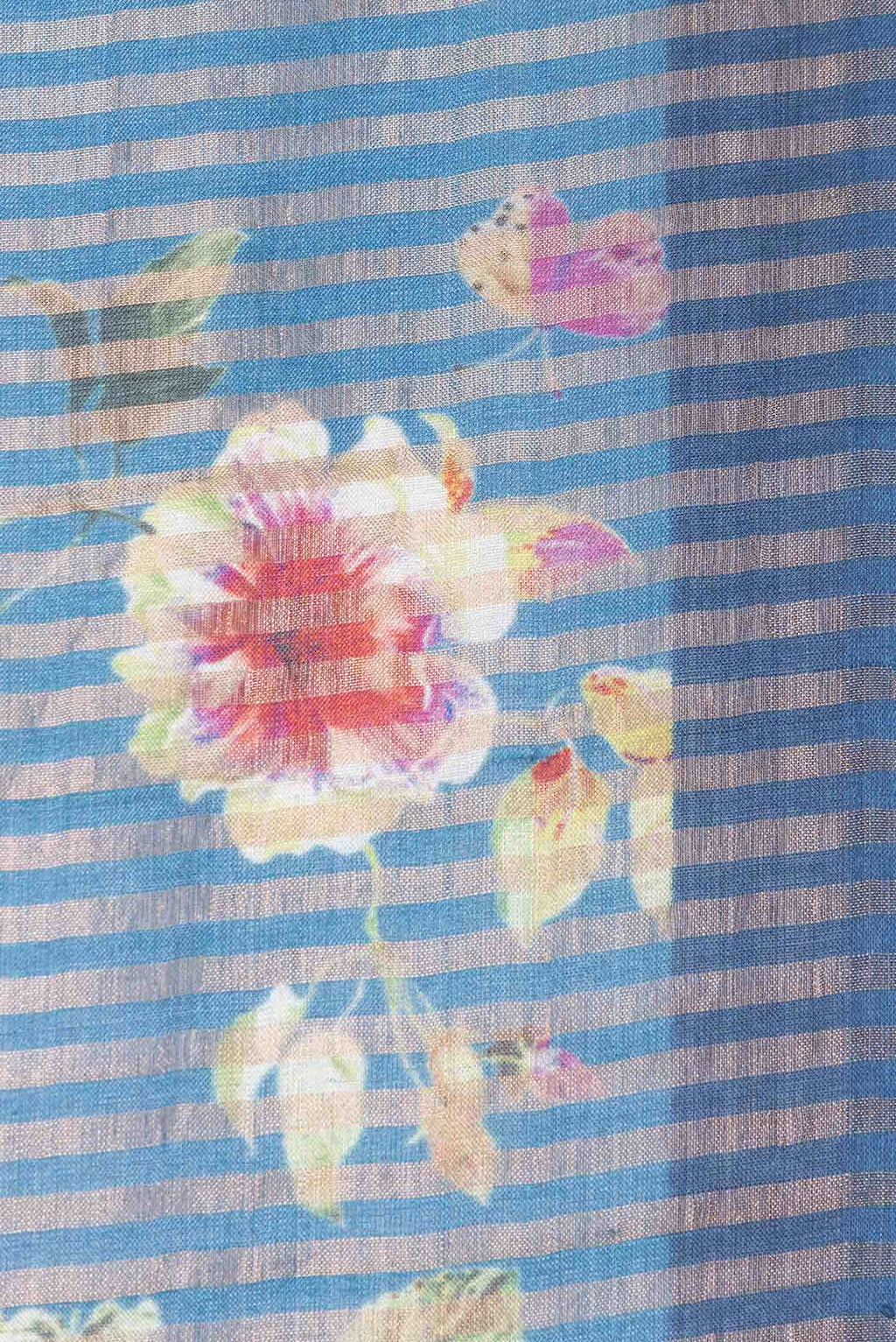 Slate Blue Tussar Silk Saree
