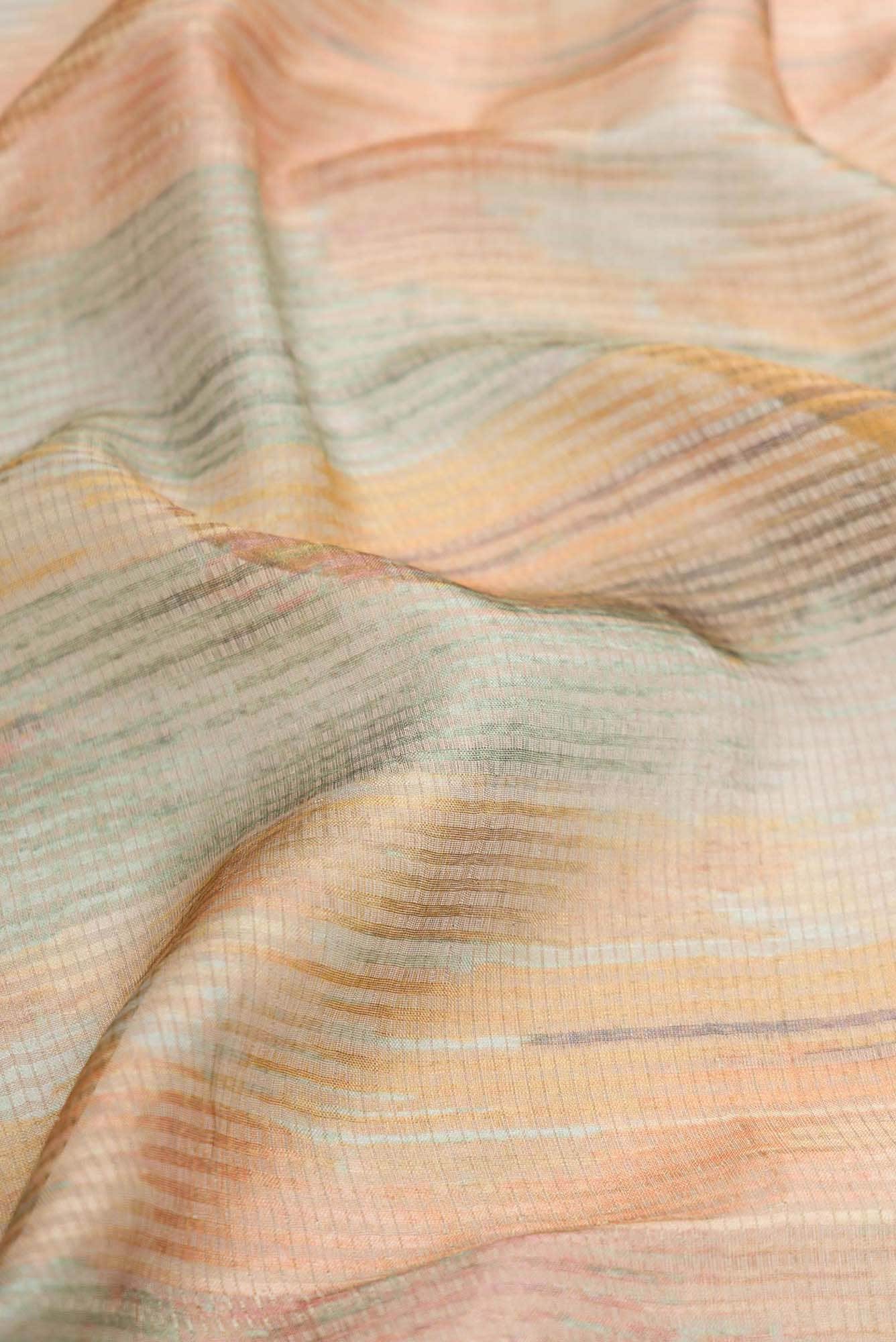 Green Dual Tone Tussar Silk Saree