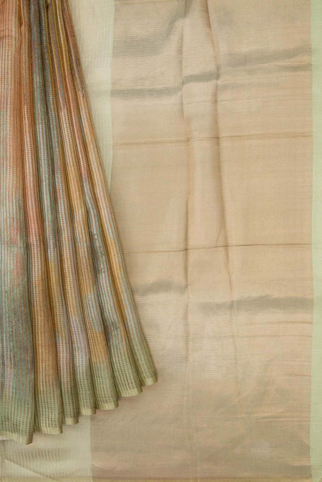 Green Dual Tone Tussar Silk Saree
