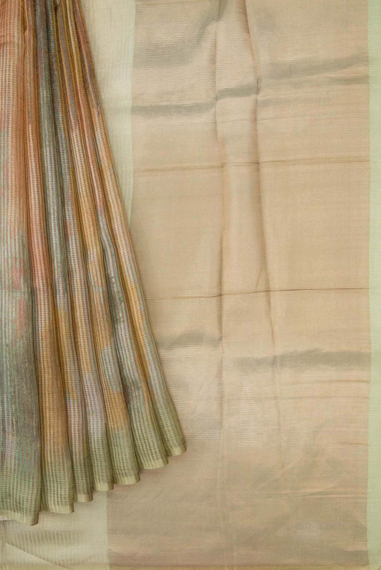 Green Dual Tone Tussar Silk Saree