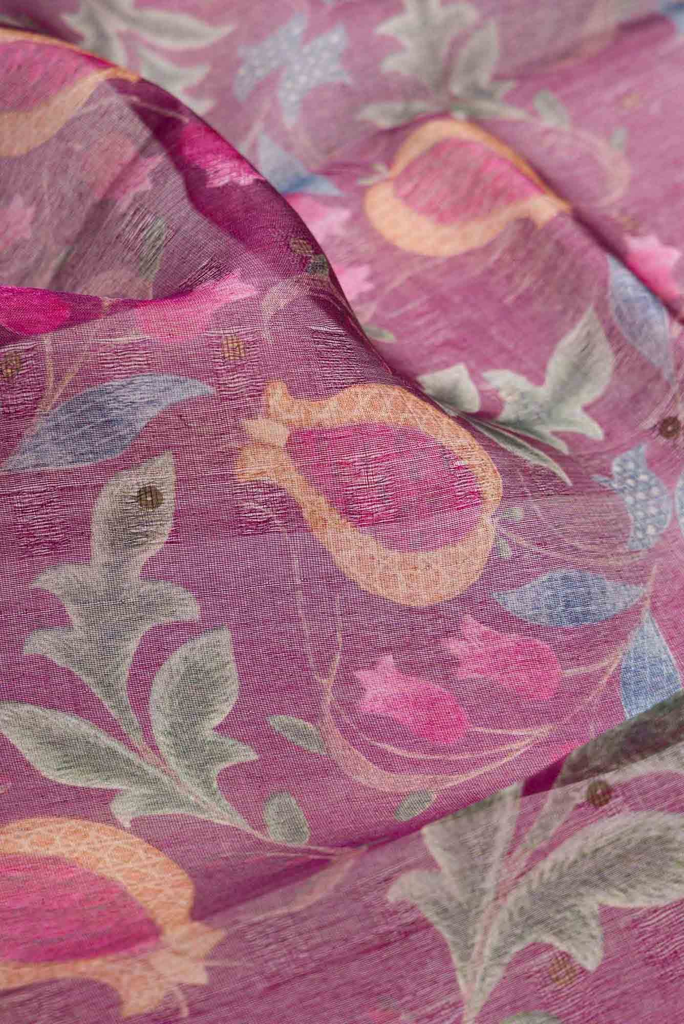 Purple Dual Tone Tussar Silk Saree