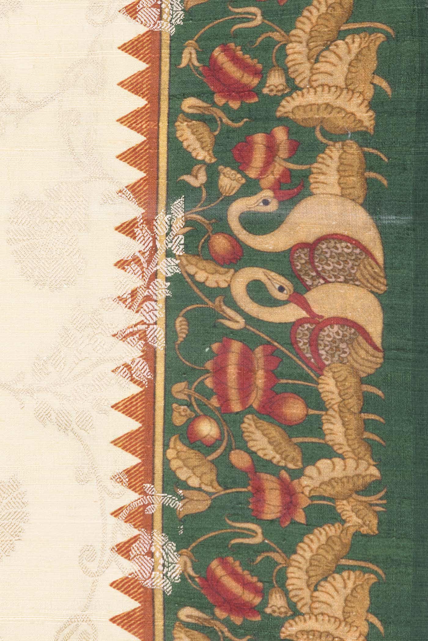 Sandal Dual Tone Raw Silk Saree