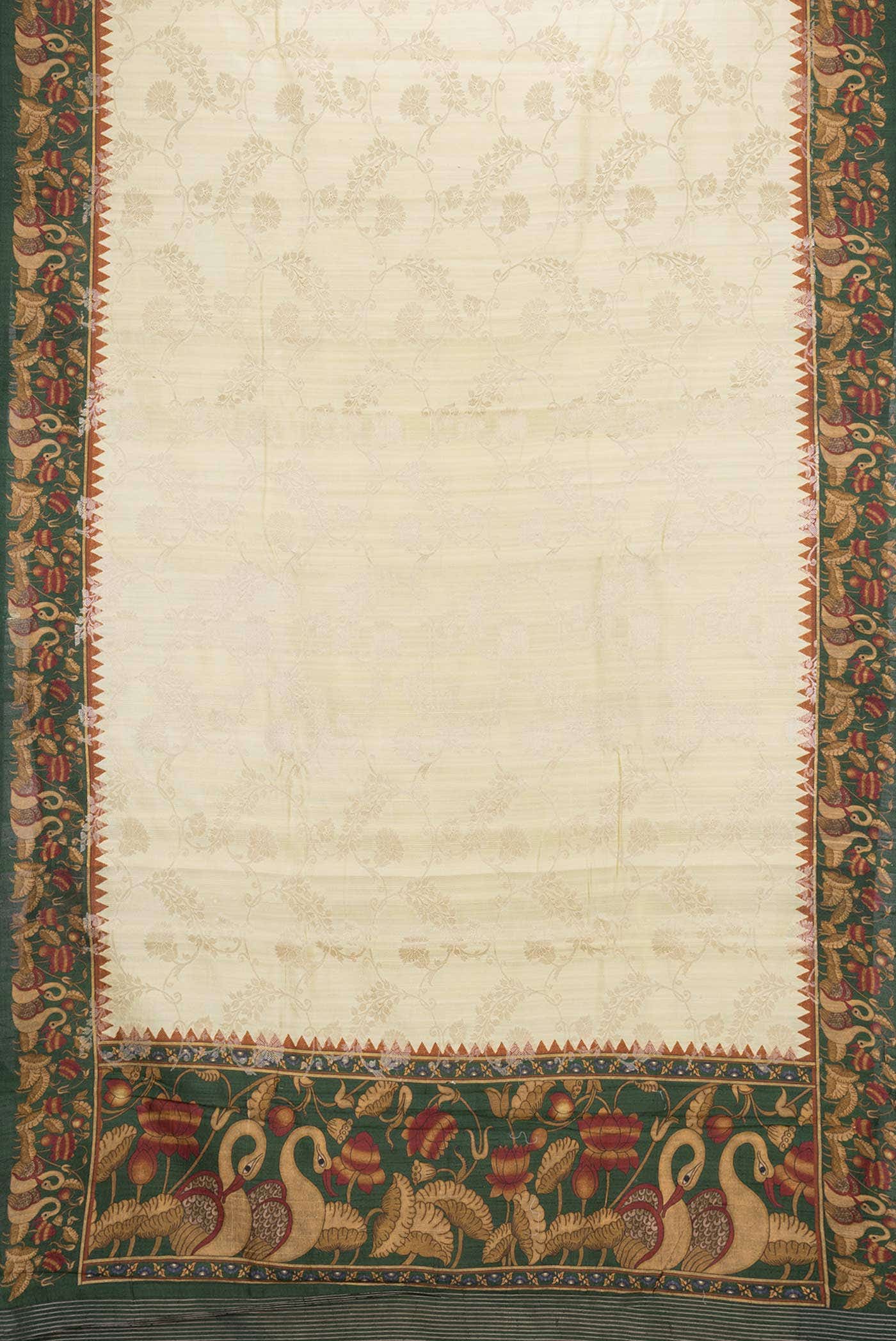 Sandal Dual Tone Raw Silk Saree