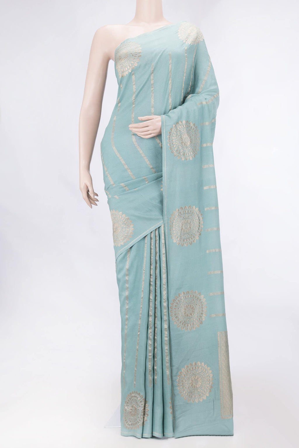 Light Green Dual Tone Banarasi Georgette Saree