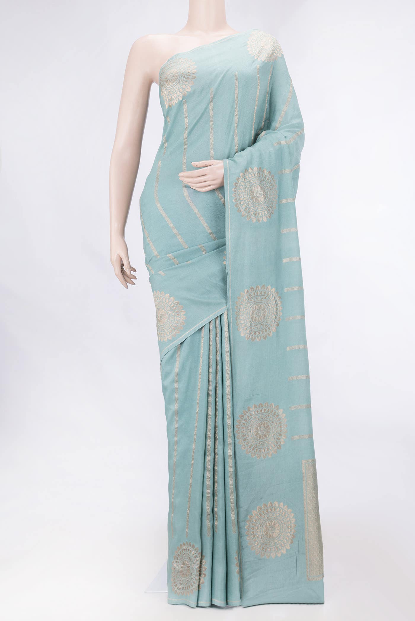 Light Green Dual Tone Banarasi Georgette Saree