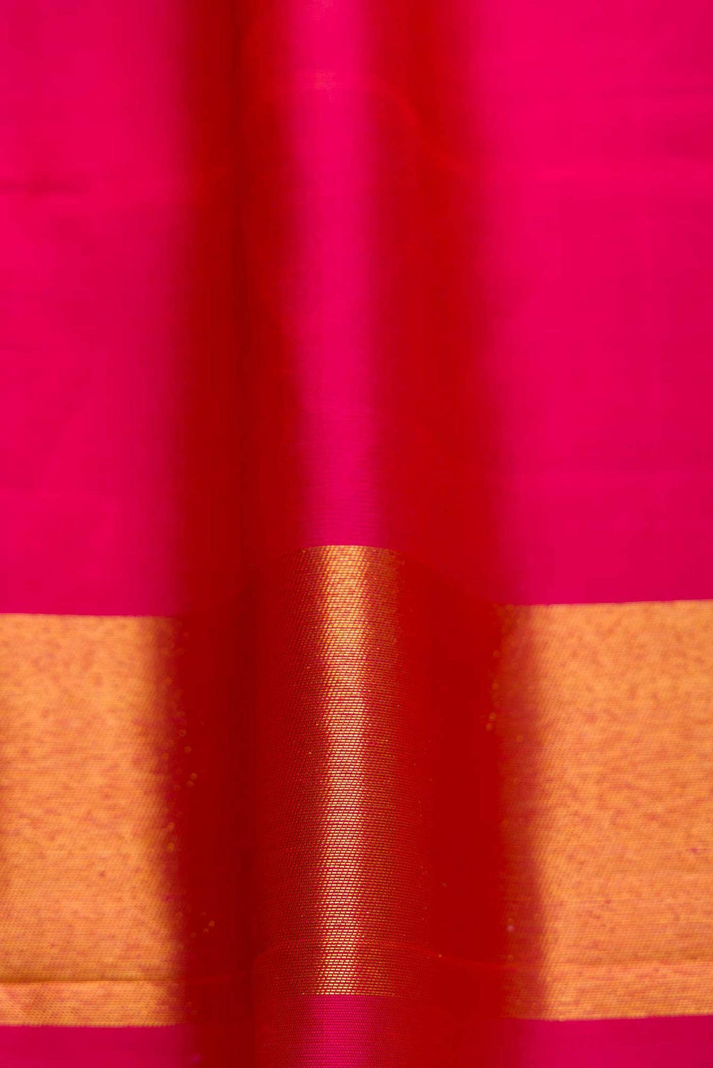 Pure Silk Pure Zari Dark Pink Dual Tone Kanchipuram Saree