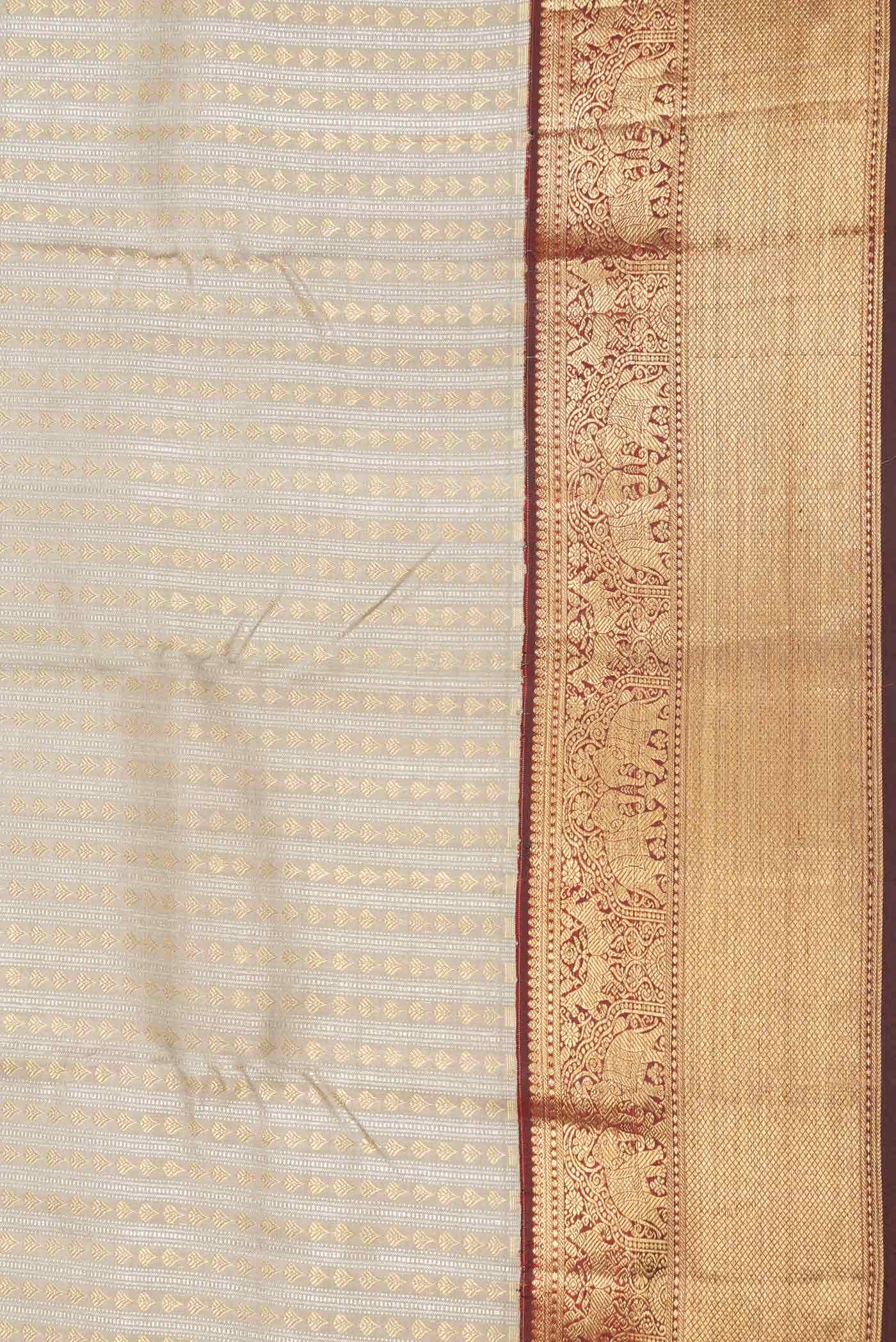 Grey Dual Tone Kanchipuram Silk Saree