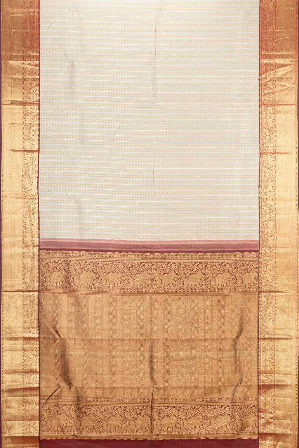 Grey Dual Tone Kanchipuram Silk Saree