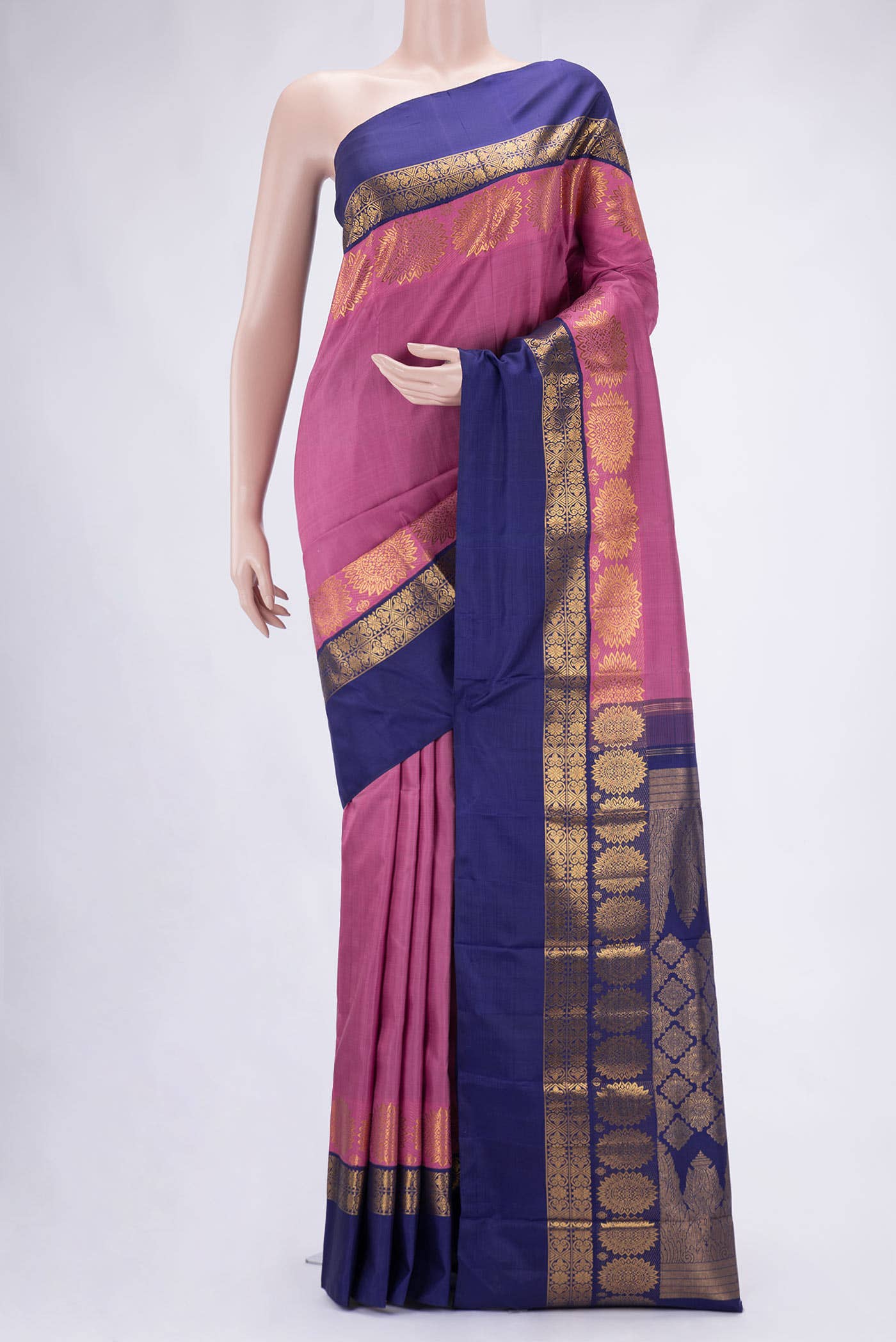Pink Kanchipuram Silk Saree