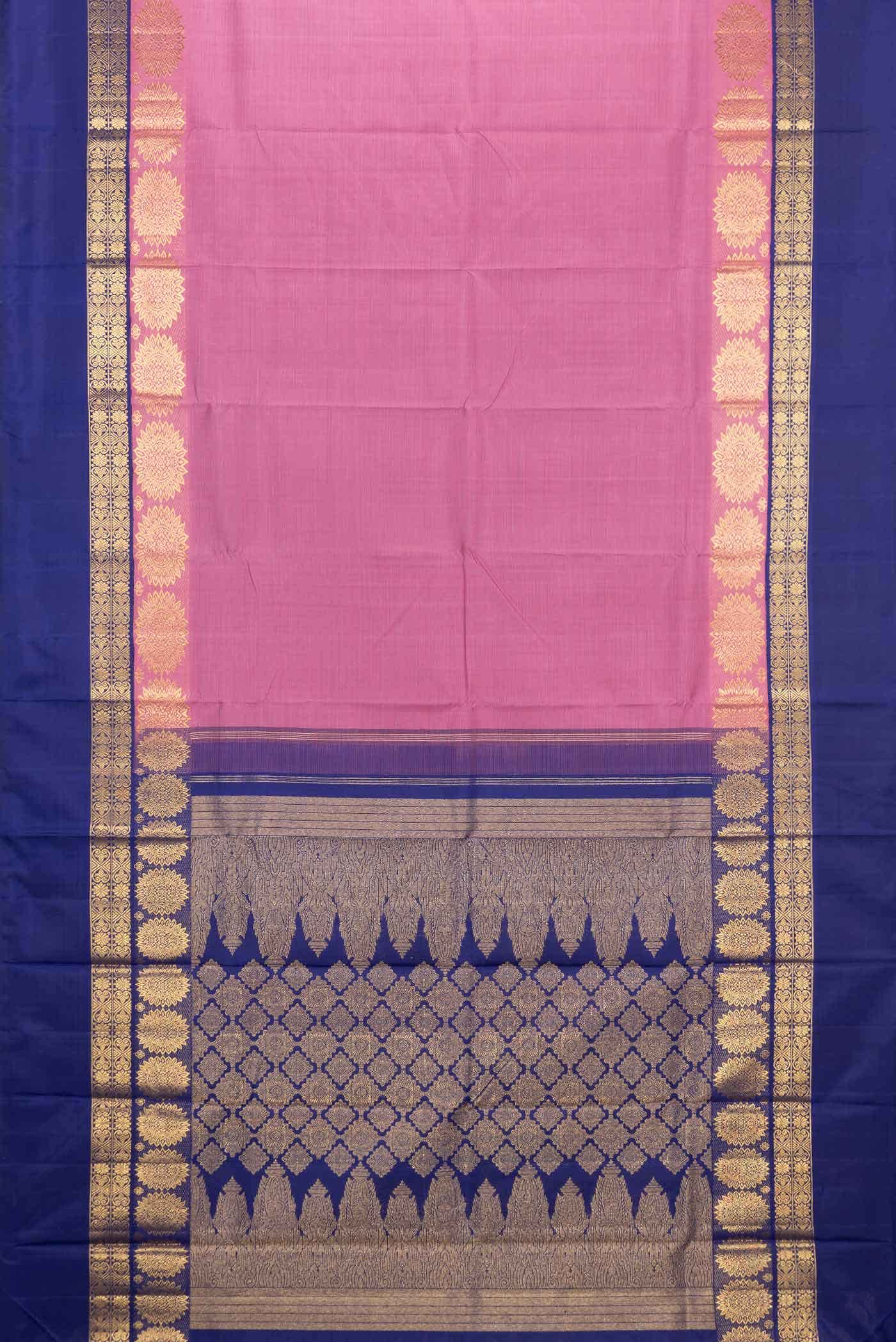 Pink Kanchipuram Silk Saree