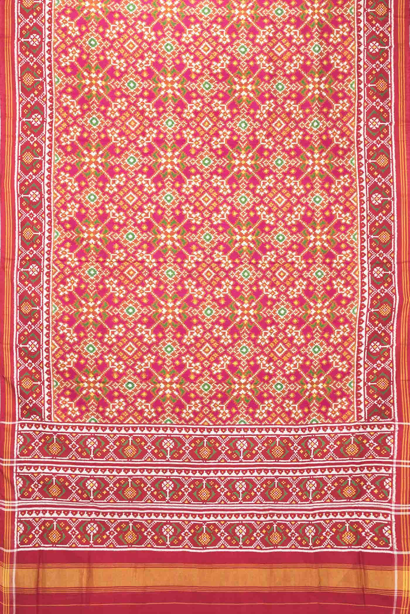 Pure Silk Pure Zari Mustard Dual Tone Double Ikat Saree