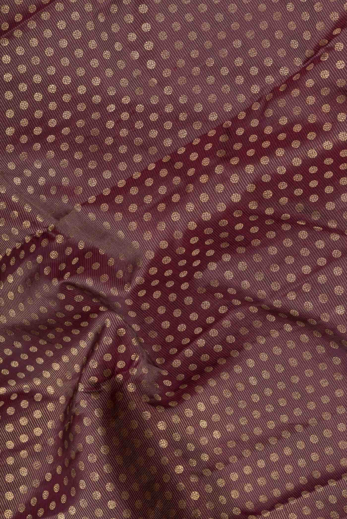 Pure Silk Pure Zari Coffee Brown Dual Tone Kanchipuram Saree
