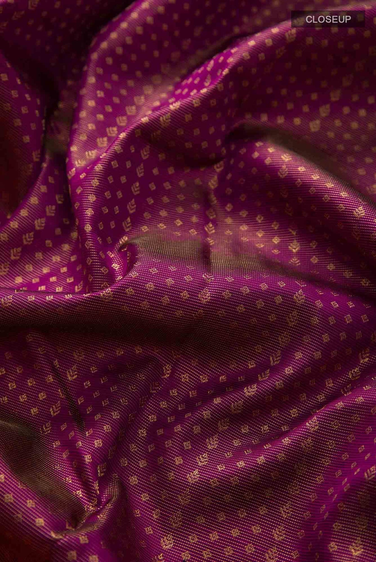 Pure Silk Pure Zari Magenta Kanjivaram Saree