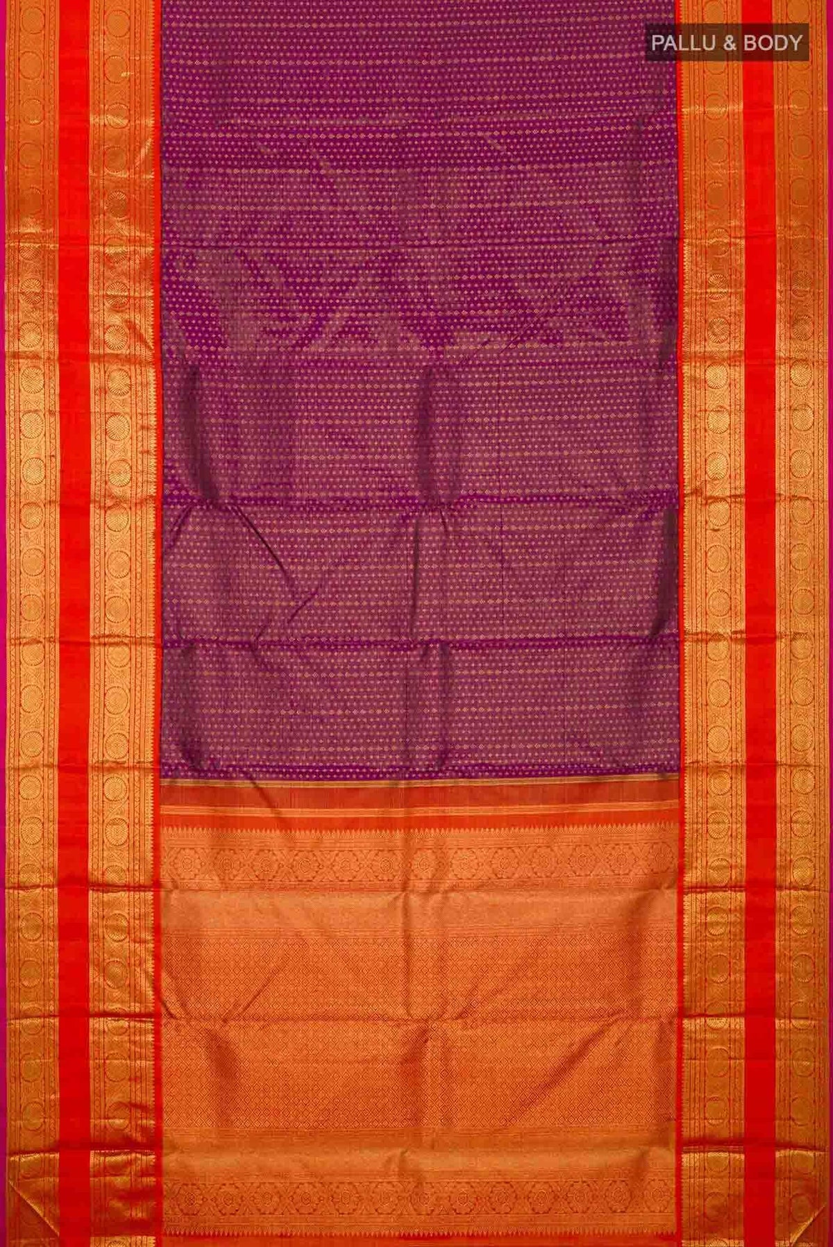 Pure Silk Pure Zari Magenta Kanjivaram Saree