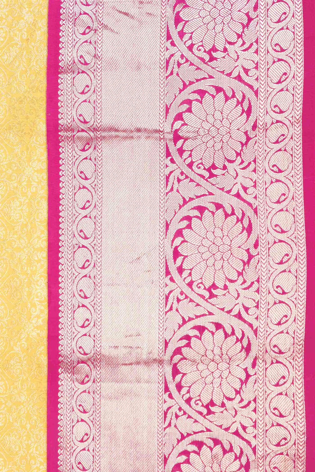 Yellow Dual Tone Kanchipuram Silk Saree