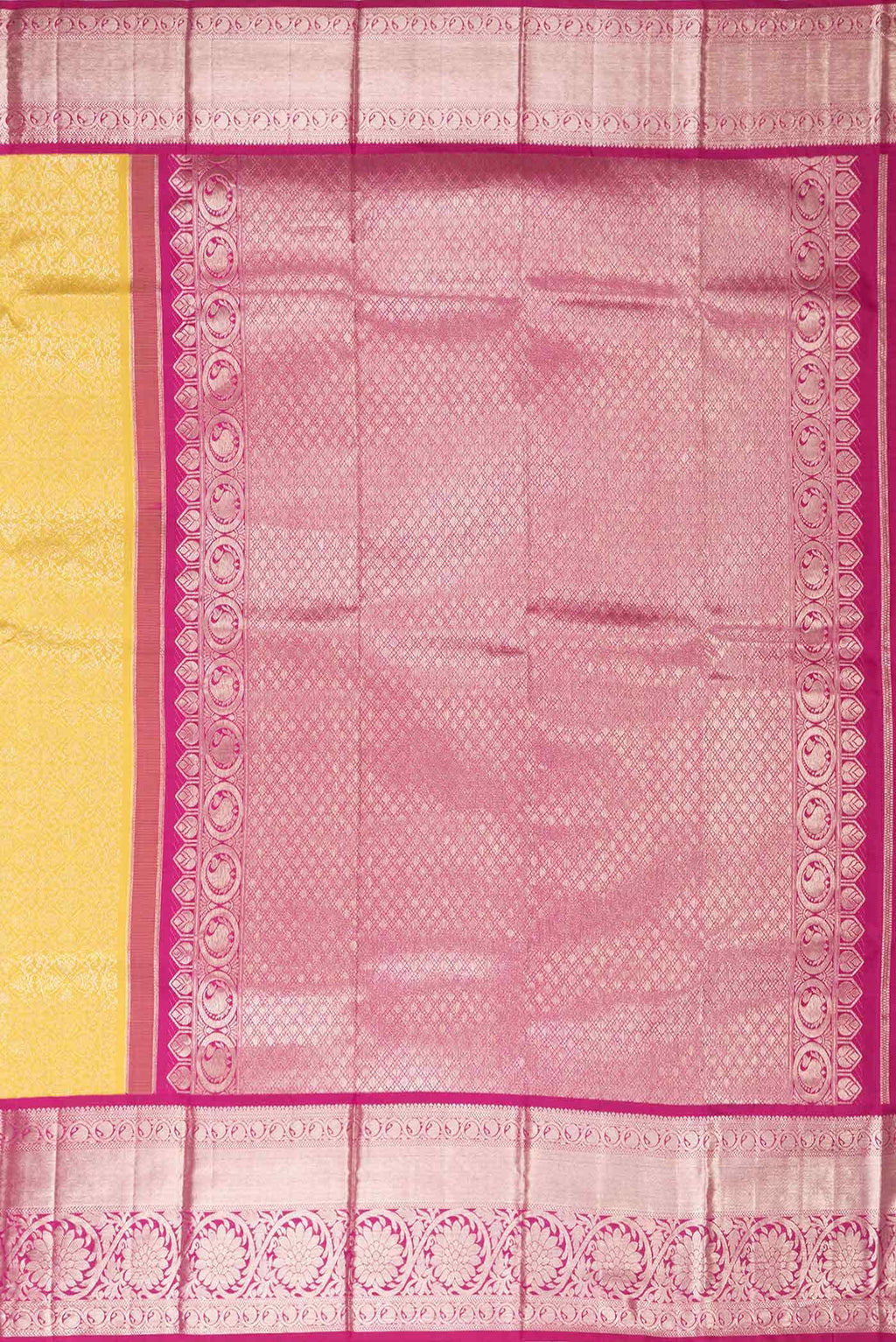 Yellow Dual Tone Kanchipuram Silk Saree