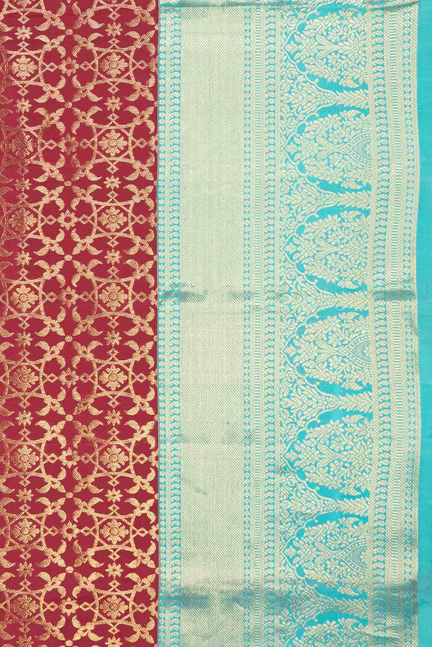 Maroon Dual Tone Kanchipuram Silk Saree