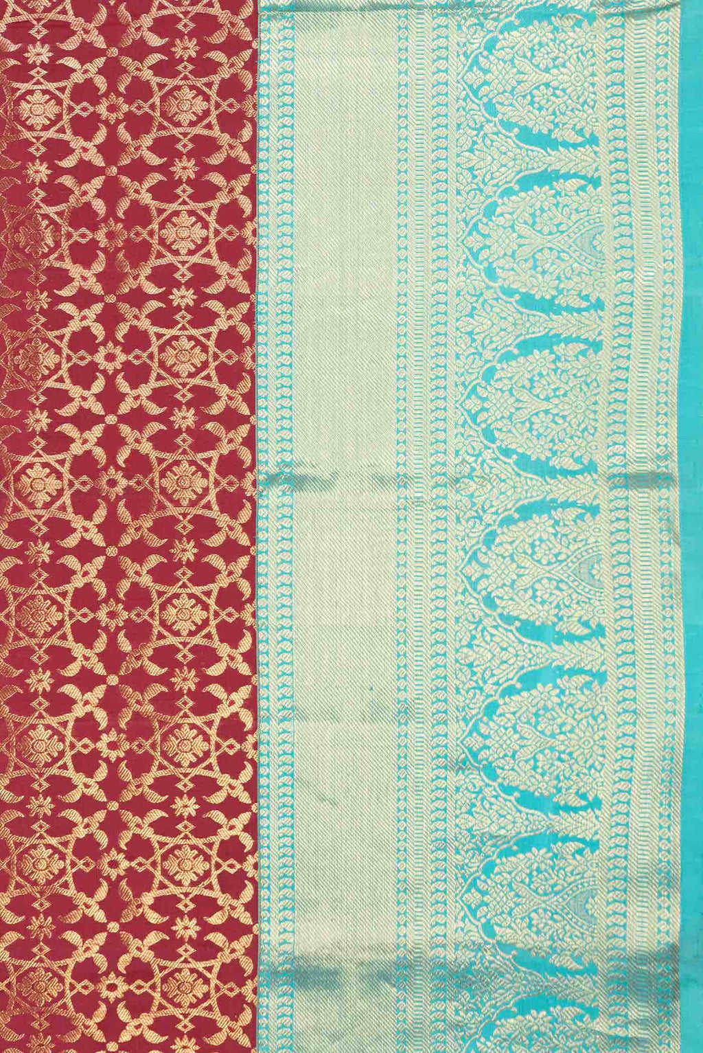 Maroon Dual Tone Kanchipuram Silk Saree