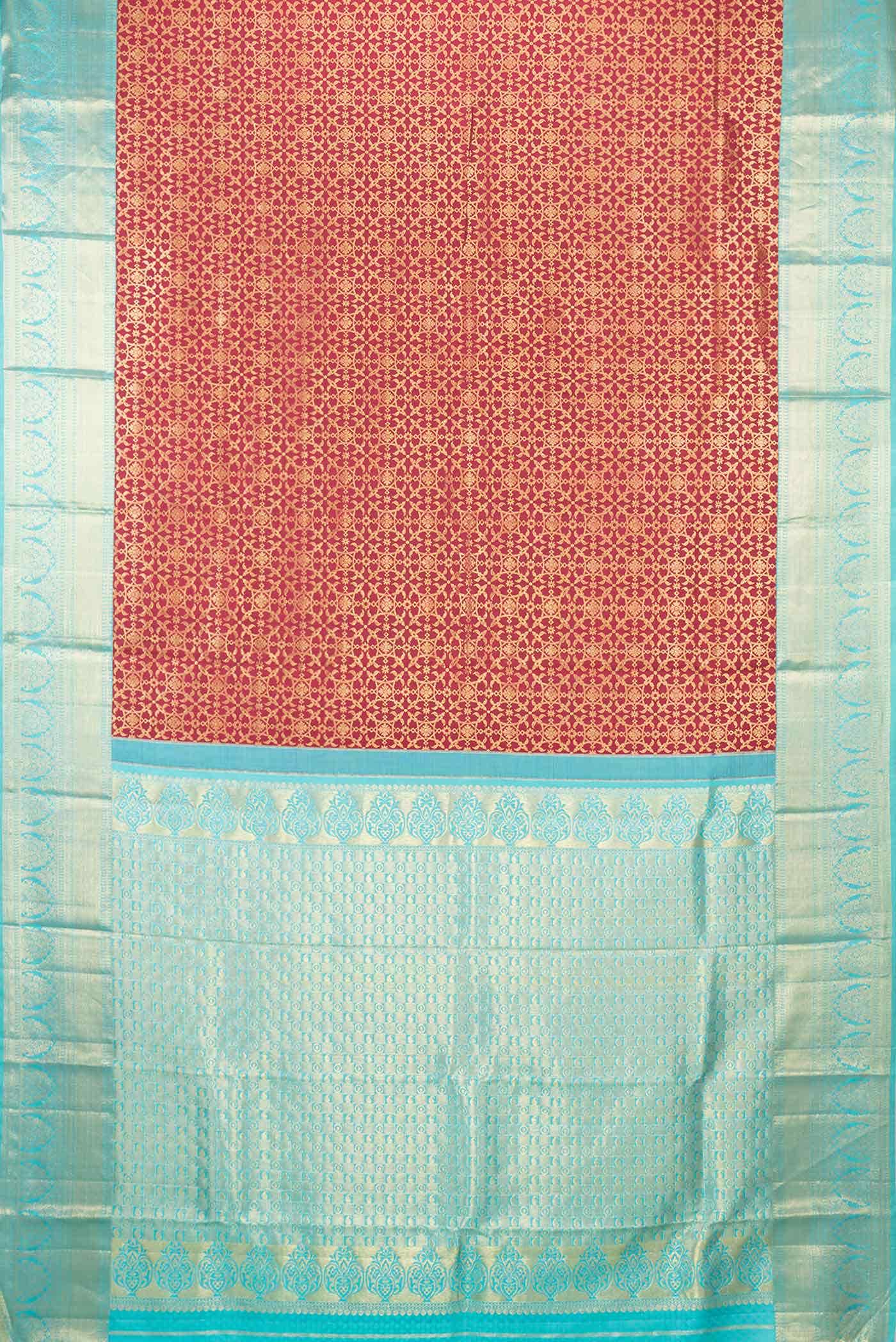 Maroon Dual Tone Kanchipuram Silk Saree