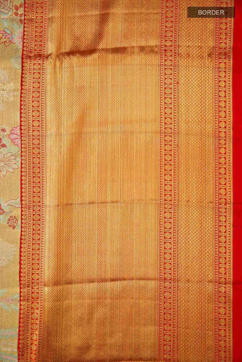 Gold Dual Tone Kanchipuram Tissue Silk Saree