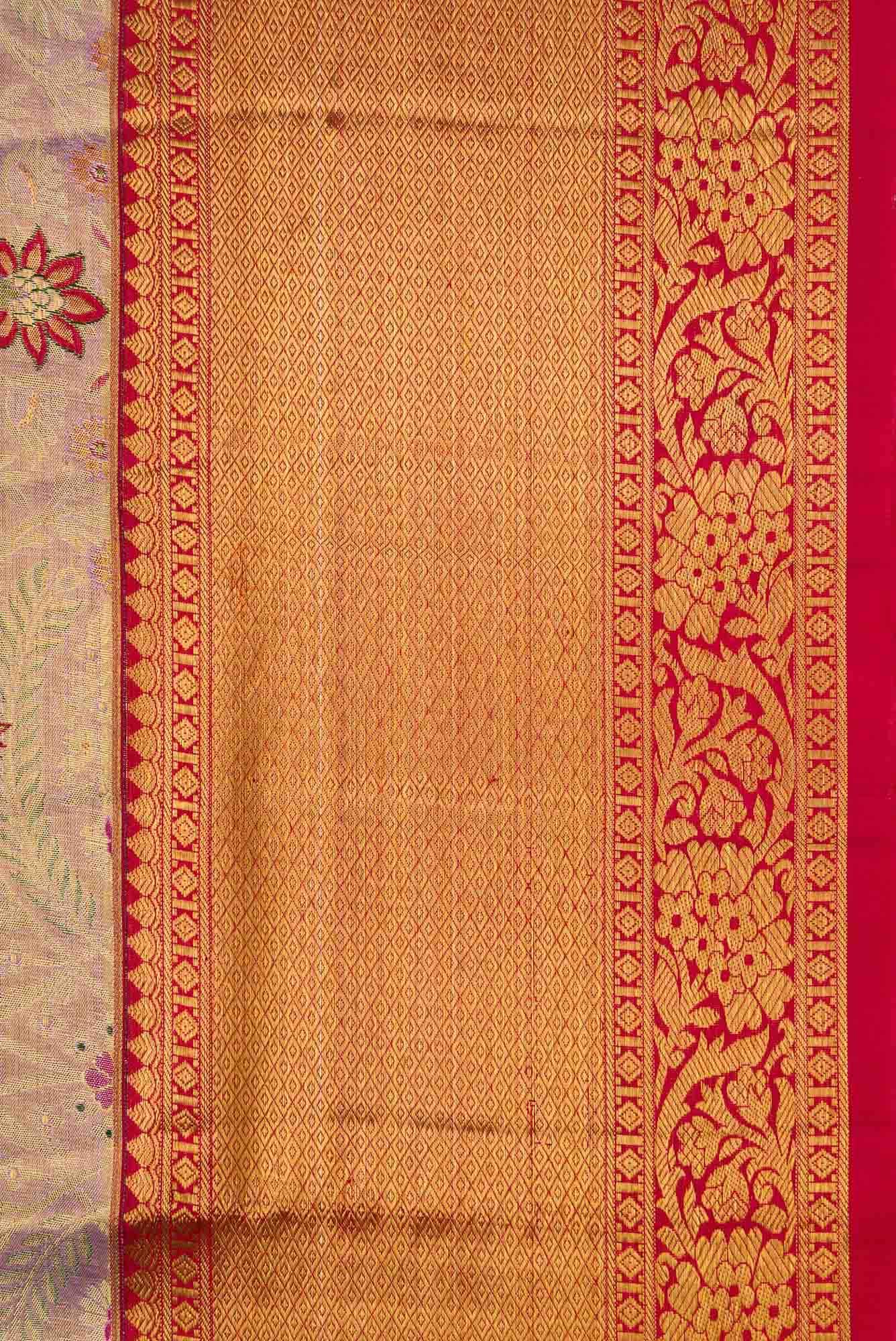 Lavender Dual Tone Kanchipuram Tissue Silk Saree