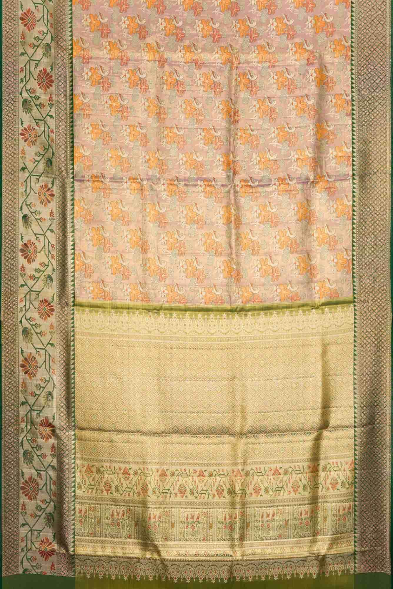 Lavender Dual Tone Kanchipuram Tissue Silk Saree