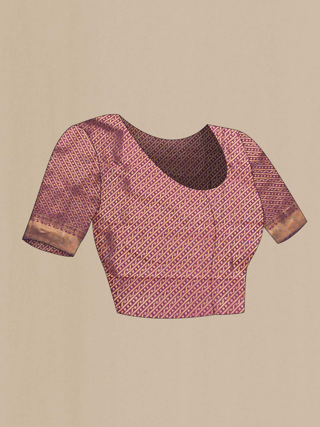 Burgundy Dual Tone Kanchipuram Silk Saree