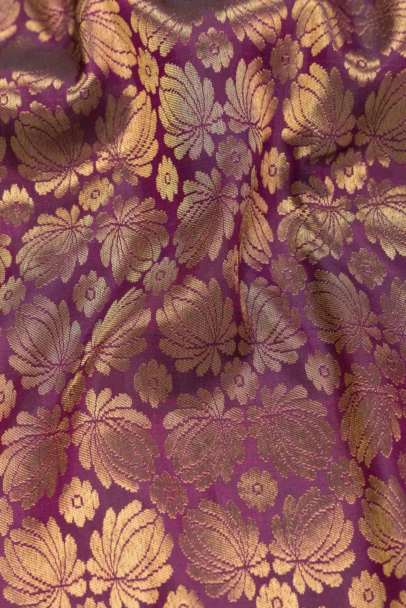 Burgundy Dual Tone Kanchipuram Silk Saree