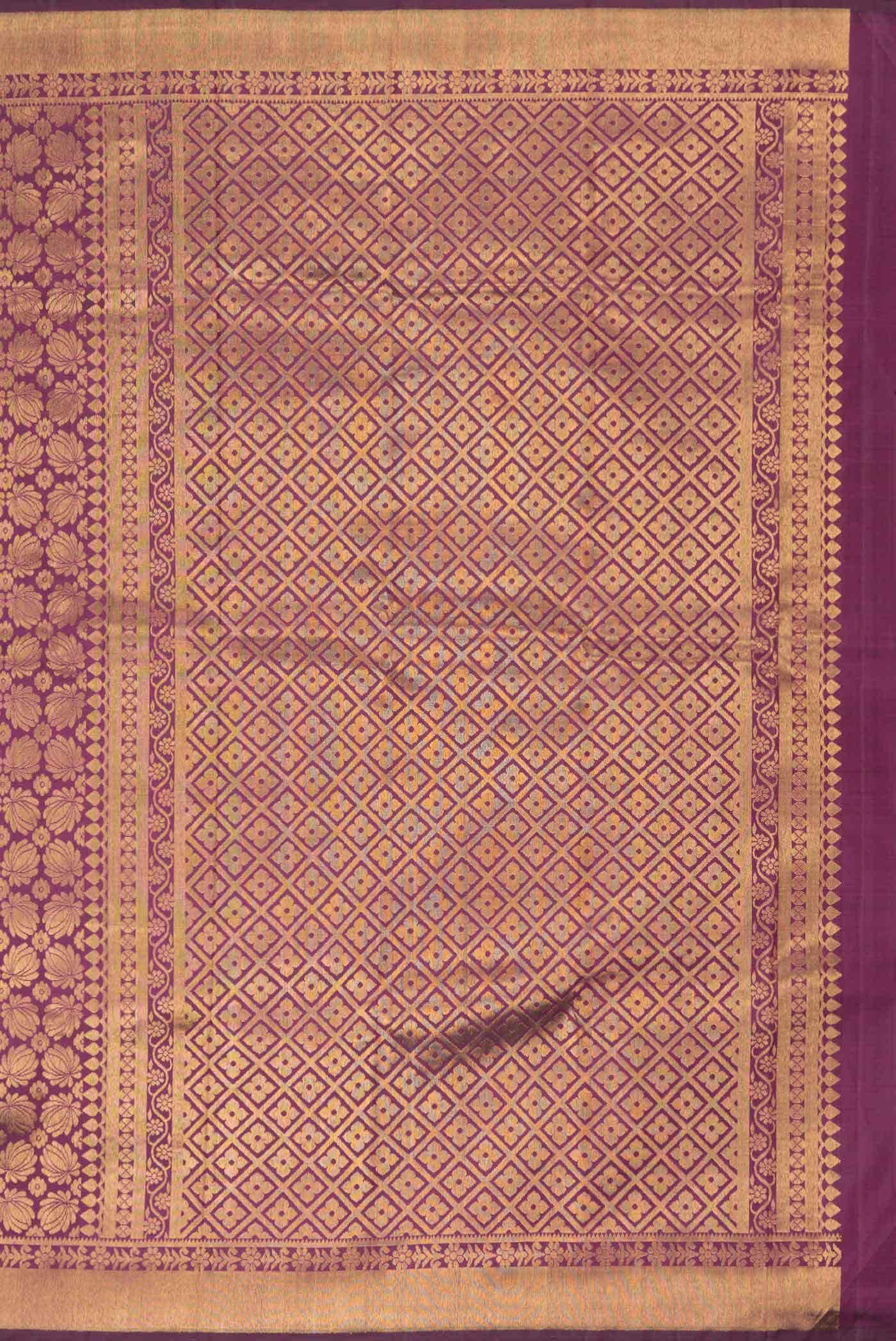 Burgundy Dual Tone Kanchipuram Silk Saree