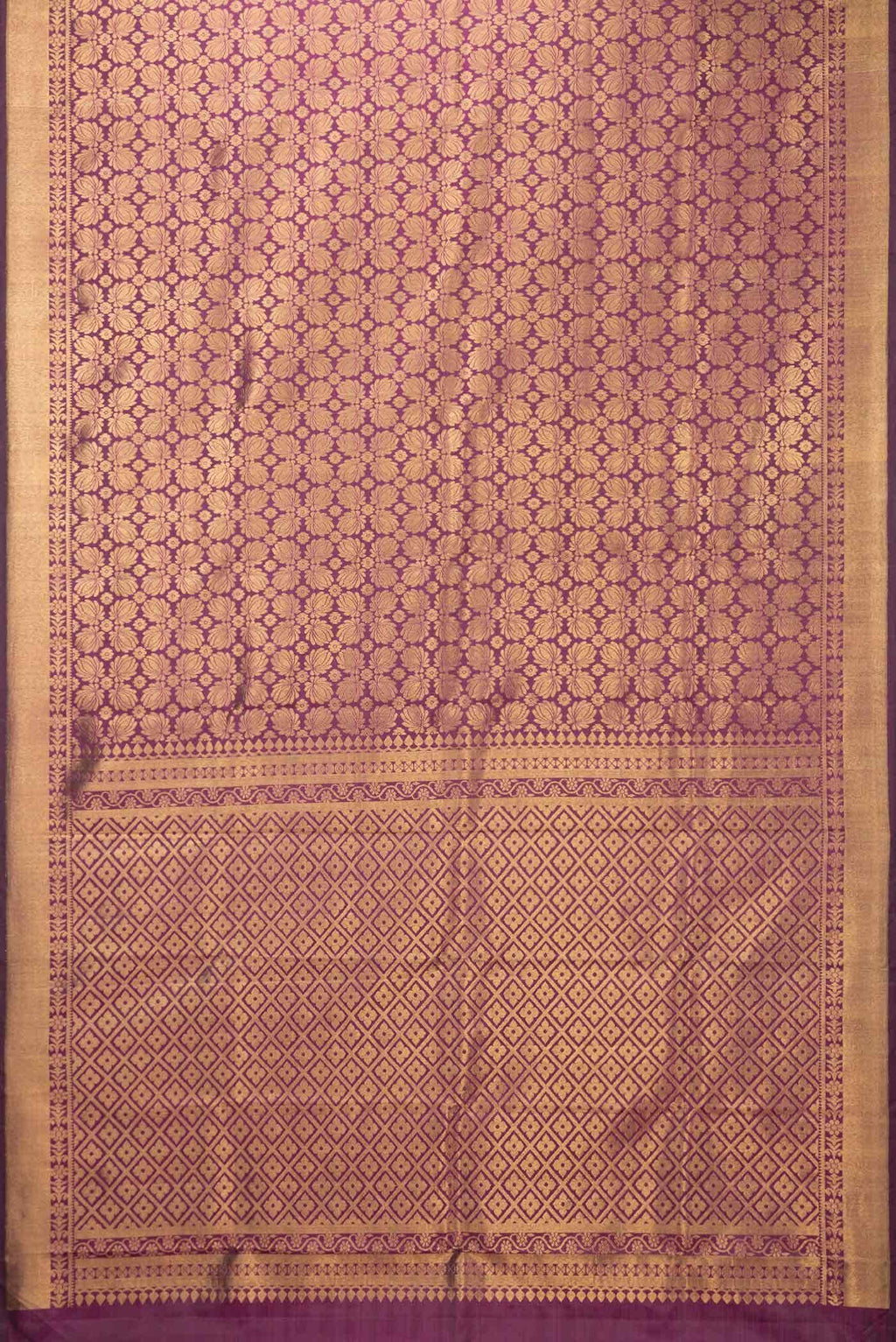 Burgundy Dual Tone Kanchipuram Silk Saree