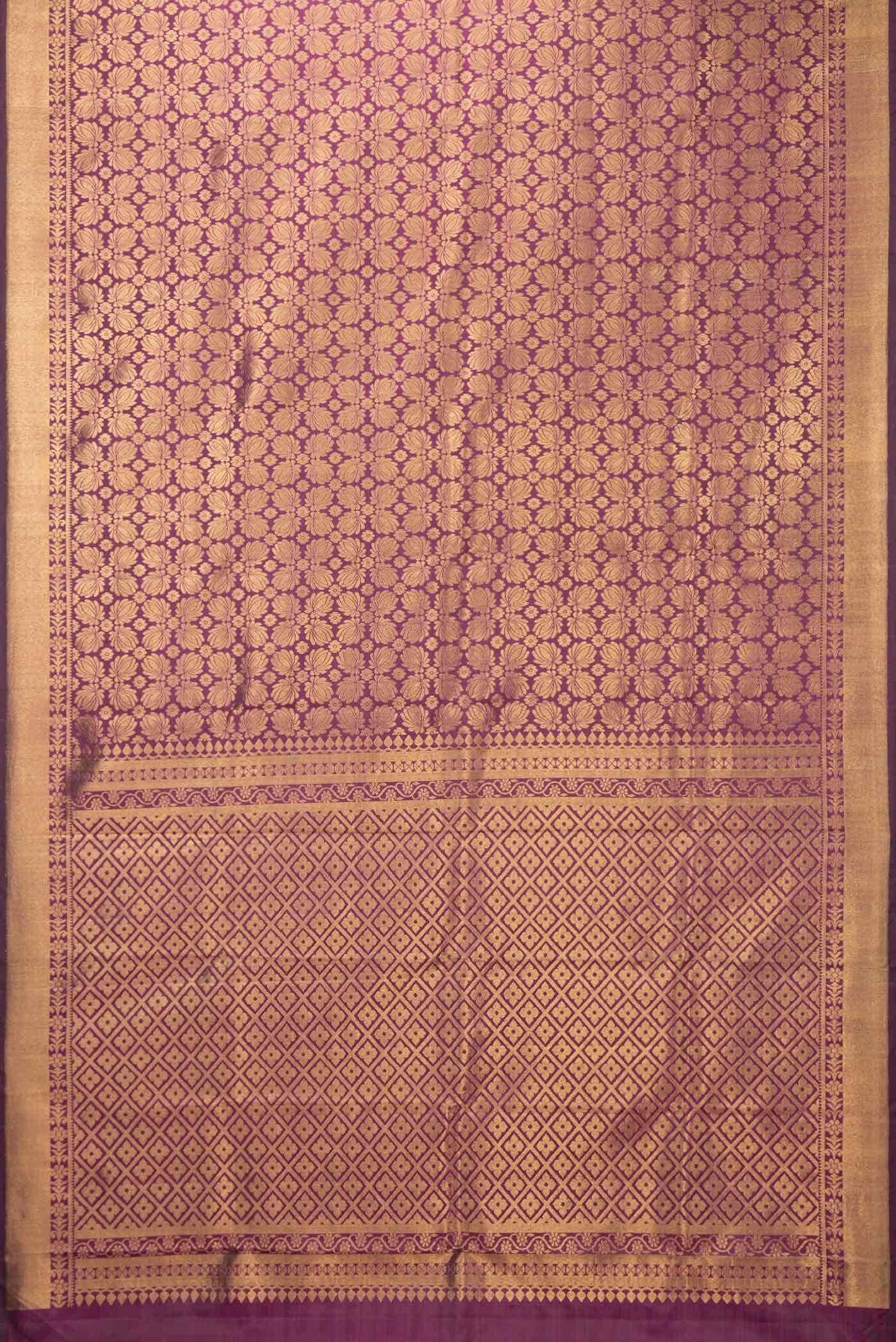 Burgundy Dual Tone Kanchipuram Silk Saree