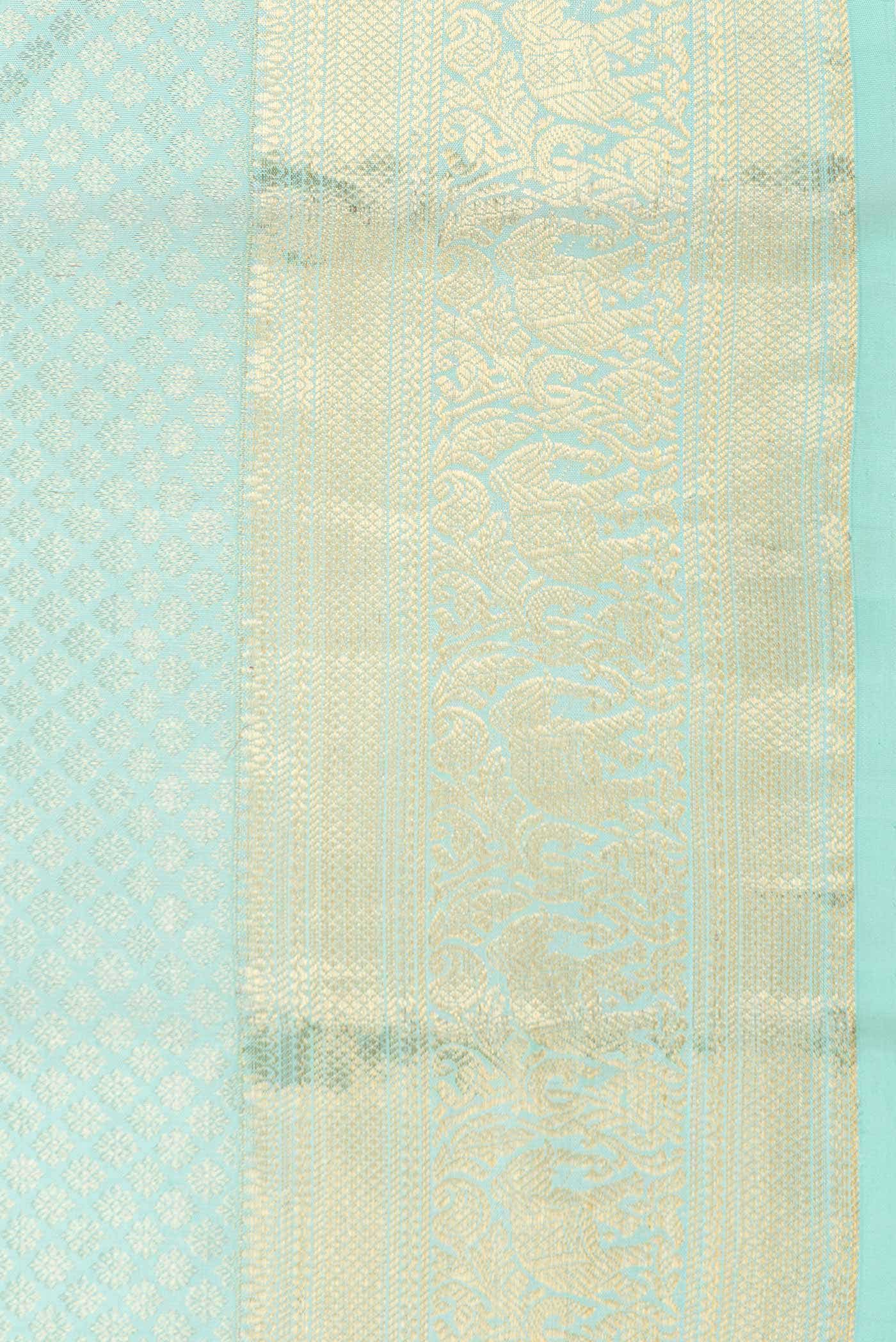 Light Green Dual Tone Kanchipuram Silk Saree